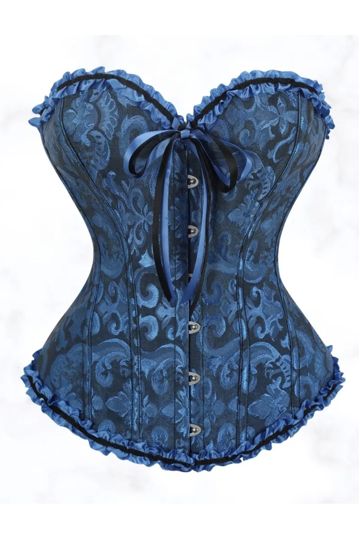 Bellegance mavi korse vintage