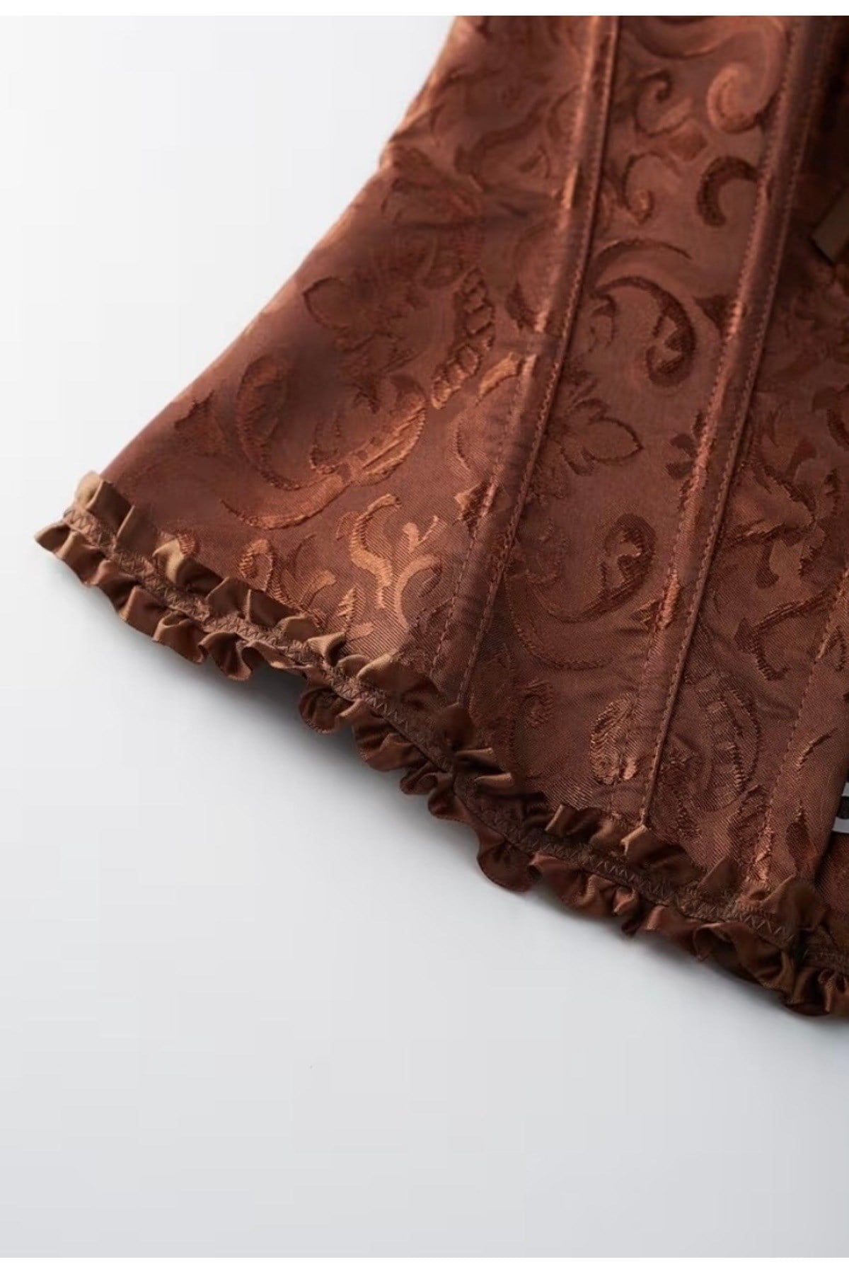 Kahverengi Victorian korse bellegance büstiyer kadın