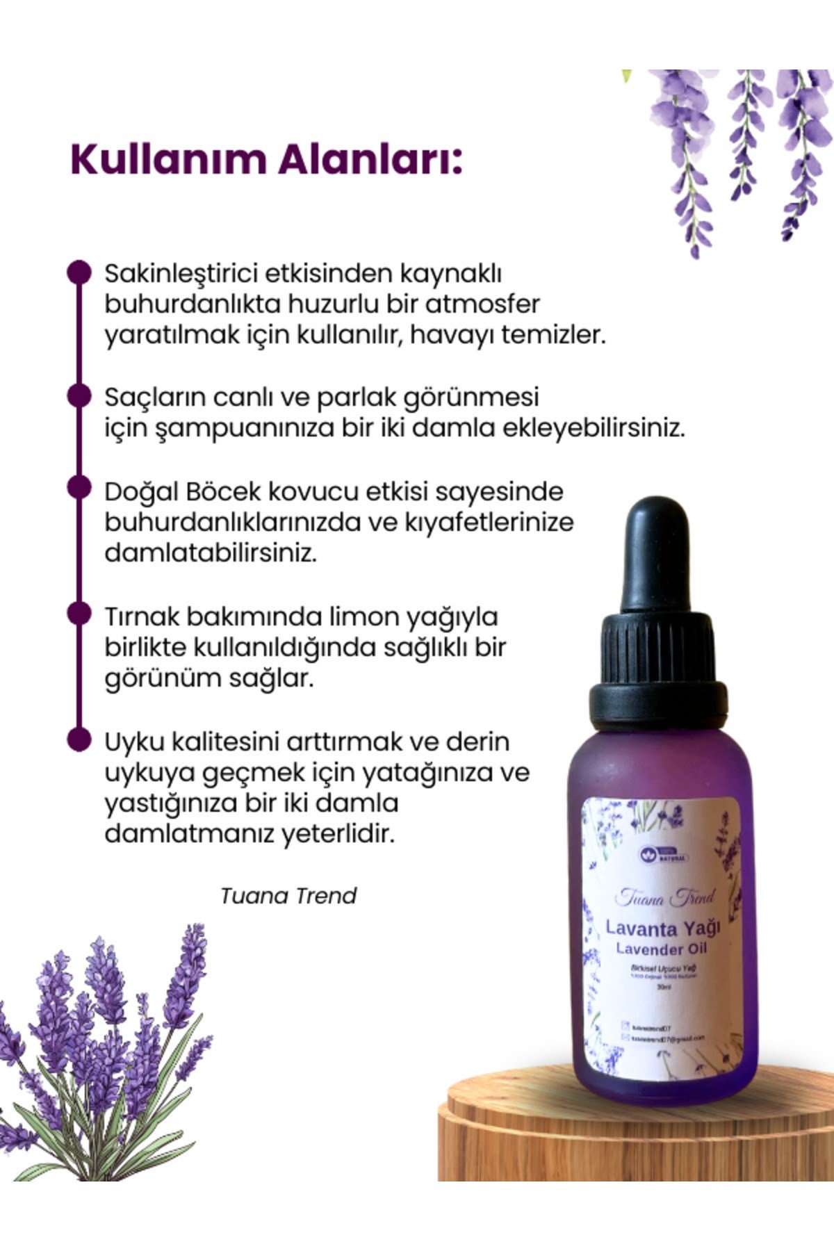 Ankara Nallıhan Tıbbi Lavanta Yağı %100 Saf Doğal Katkısız Lavanta Uçucu Yağ 10 ml Serum Şişesinde