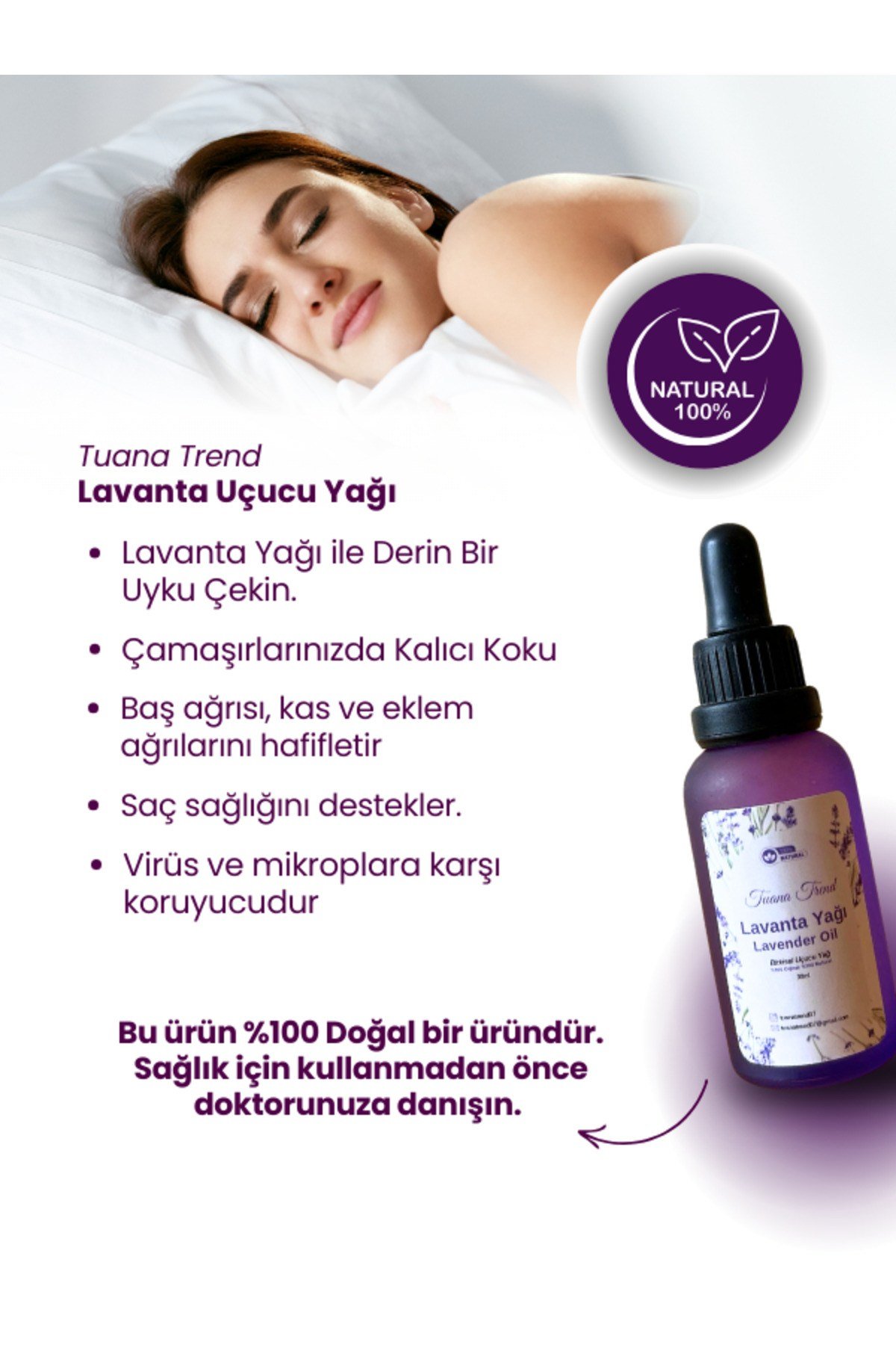 Ankara Nallıhan Tıbbi Lavanta Yağı %100 Saf Doğal Katkısız Lavanta Uçucu Yağ 10 ml Serum Şişesinde