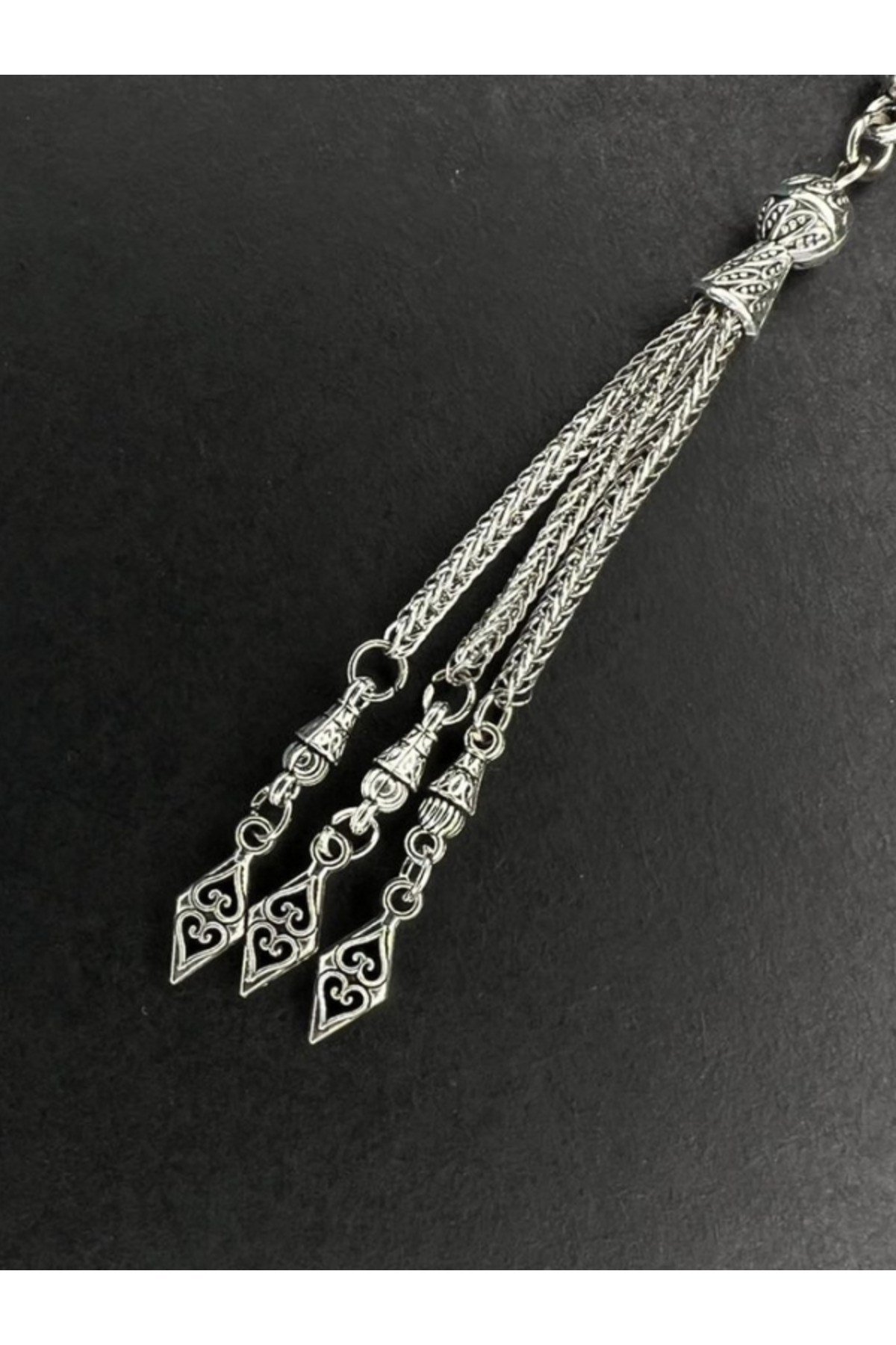 Hematit Tesbih Şifa Pozitif Enerji Canlılık Taşı Hematit Doğal Taş Tesbih Küp Kesim Parlak Metal