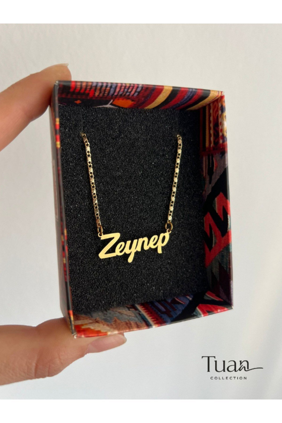 Kişiye Özel İsim Kolye Özel Tasarım Yüksek Kalite Çelik Gold Renk Kişiselleştirilebilir Hediye