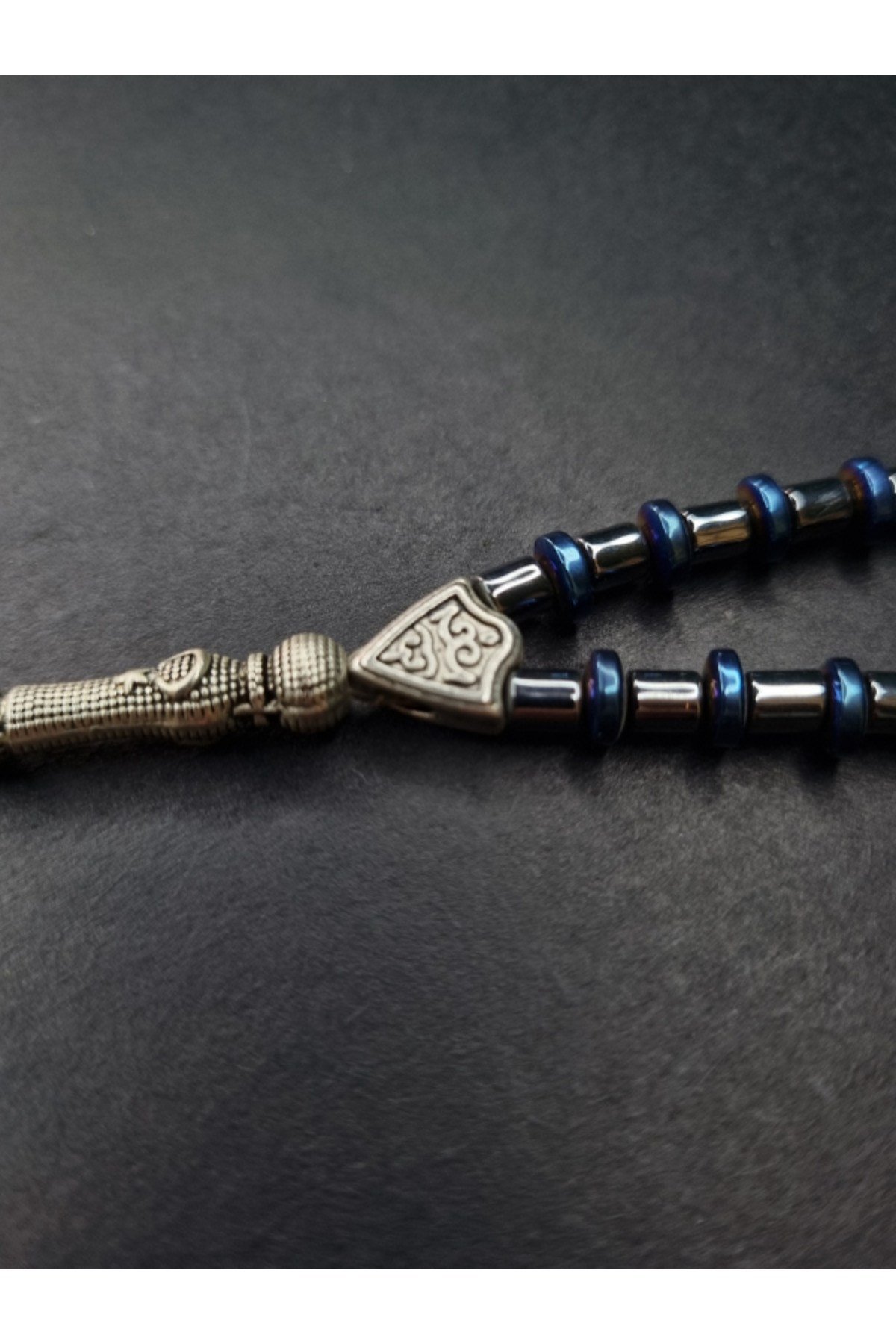 Komple Mat Hematit Tesbih 8 mm Küre Kesim Şifa Pozitif Enerji Canlılık Taşı Tesbih