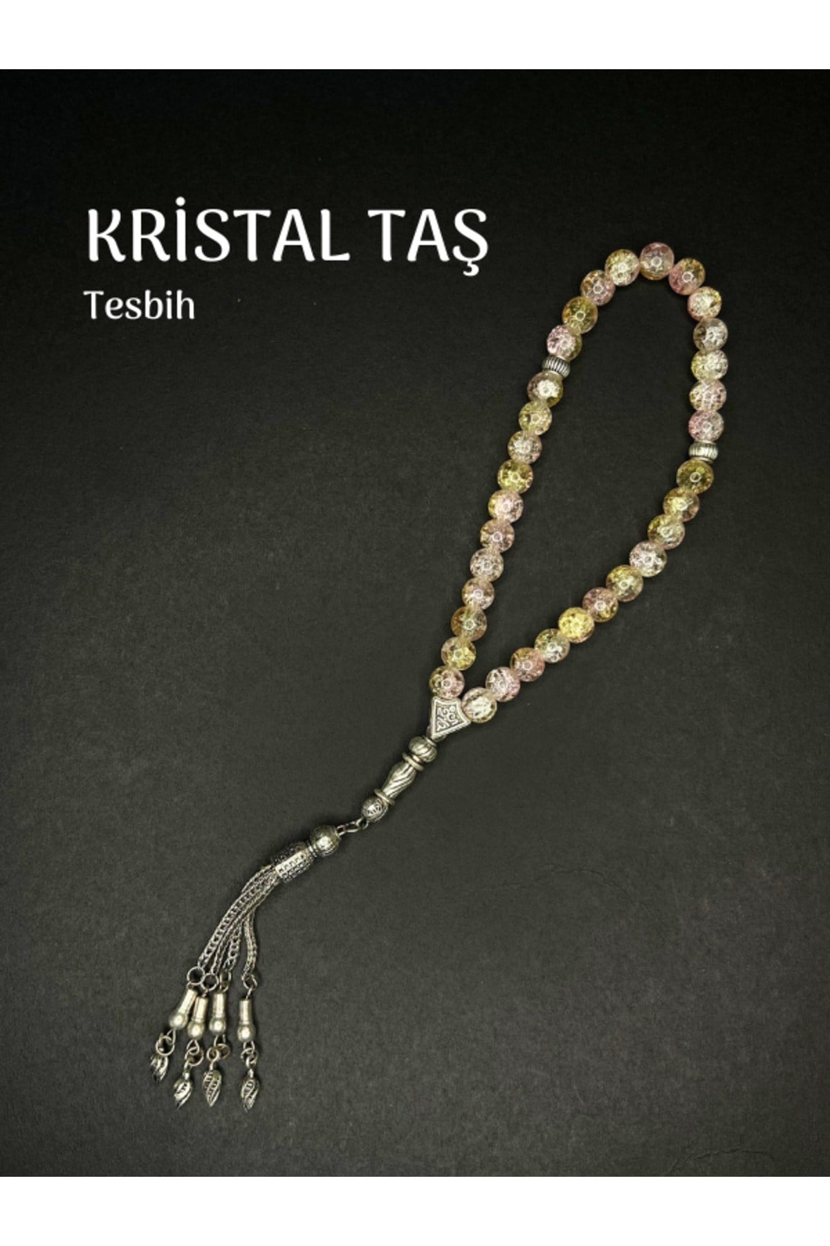Kristal Taş Tesbih Lamak Püsküler Materyal 8mm Küre Kesim