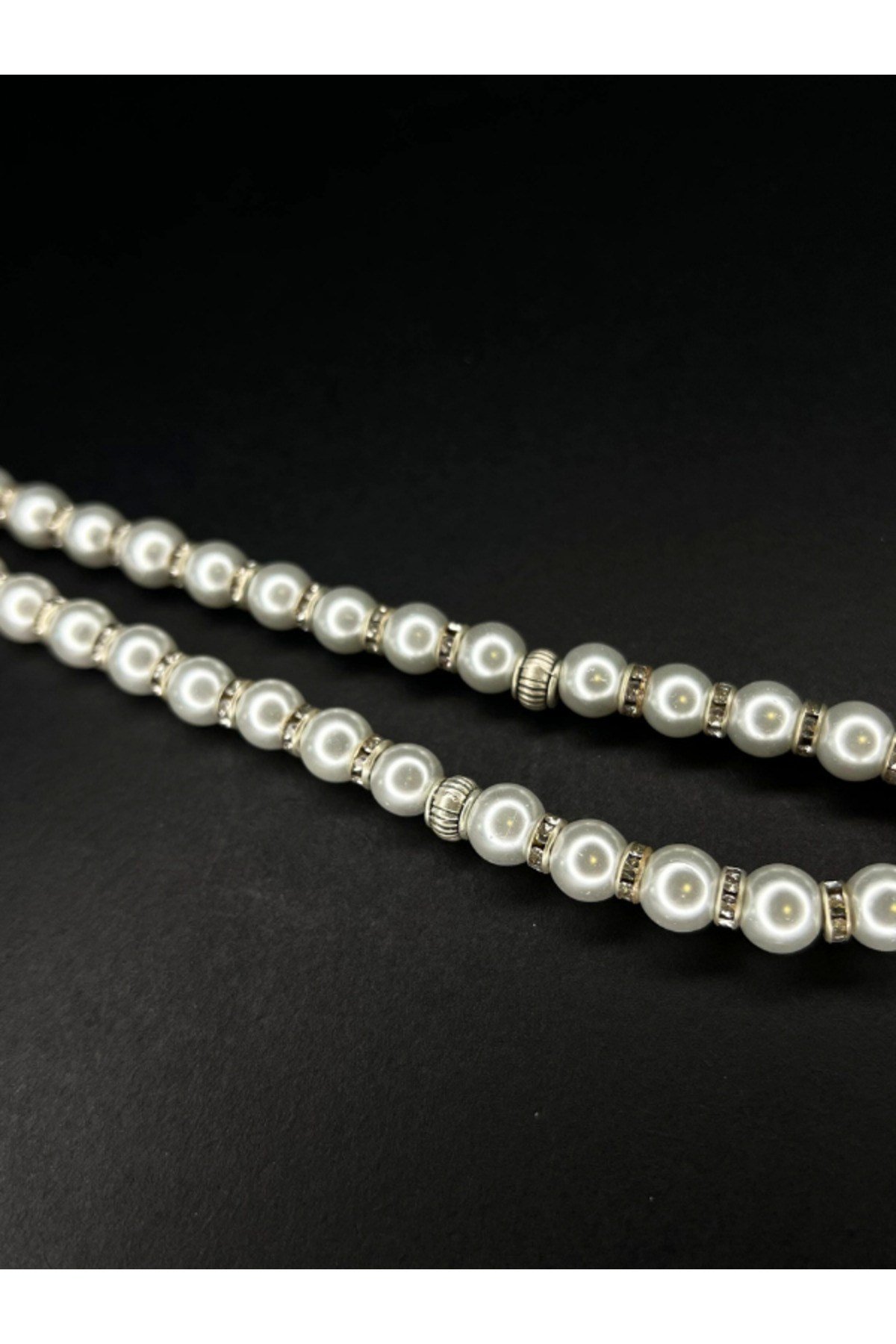 Parlak Kristal İnci Tesbih Küre Kesim 8mm Tesbih