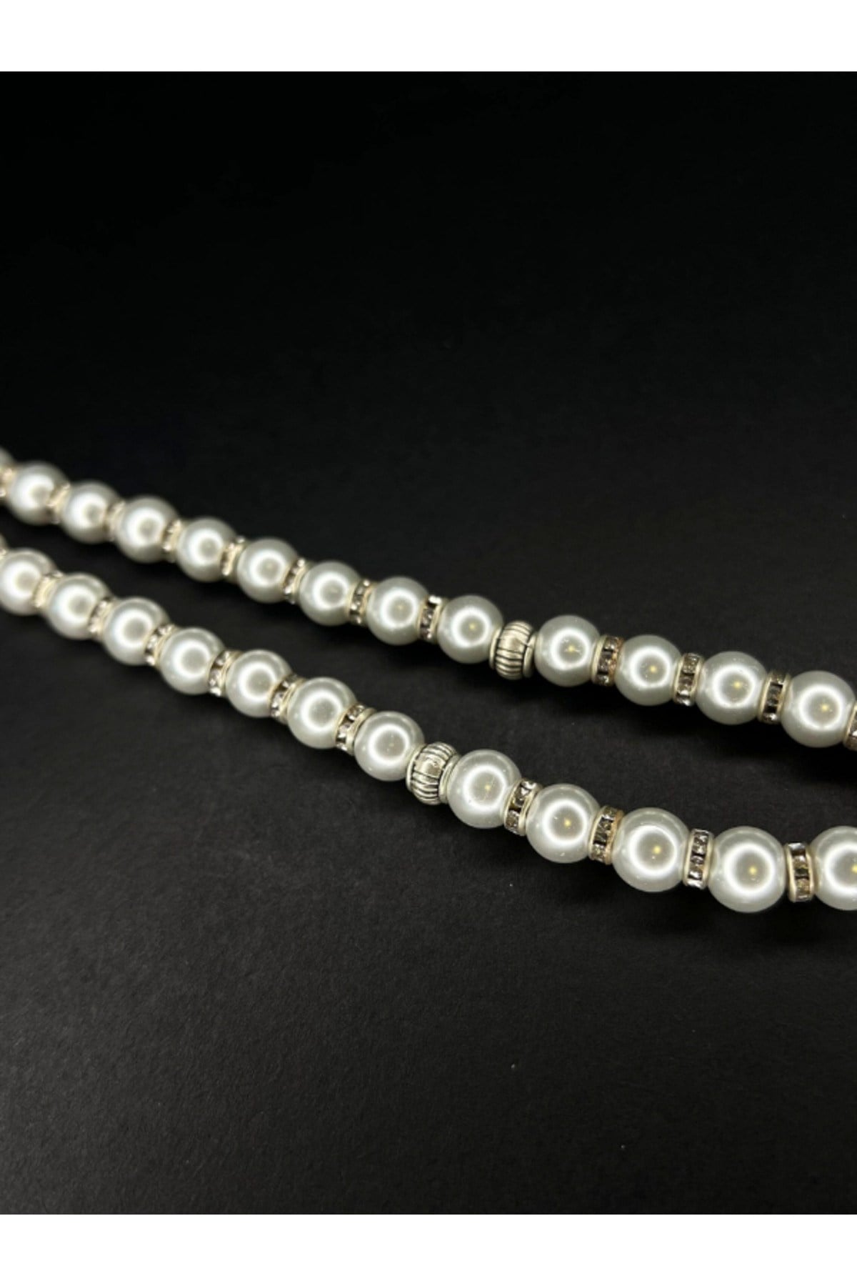 Parlak Kristal İnci Tesbih Küre Kesim 8mm Tesbih