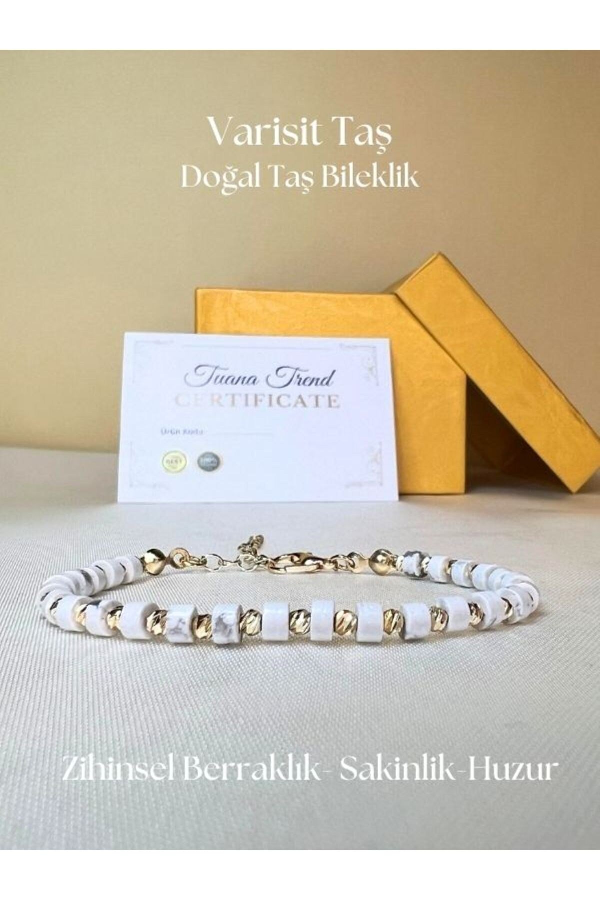 Varisit Doğal Taş Bileklik Güç, Cesaret, Pozitif Enerji Zihinsel Netlik, Şifa Taşı
