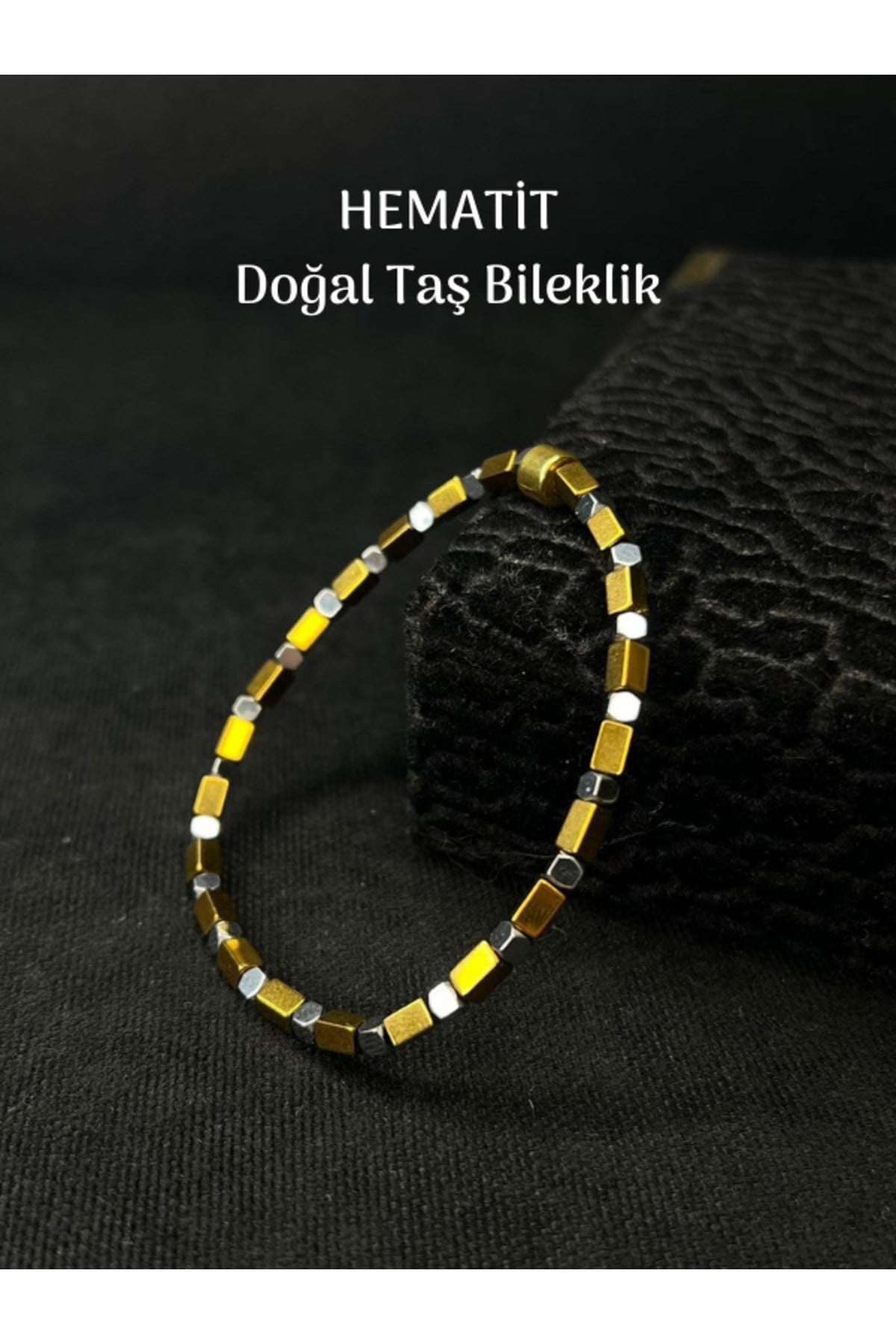 Yüksek Kalite Hematit Doğal Taş Bileklik Zenginlik, Canlılık, Güç ve Cesaret Sembolü Şifa Taşı