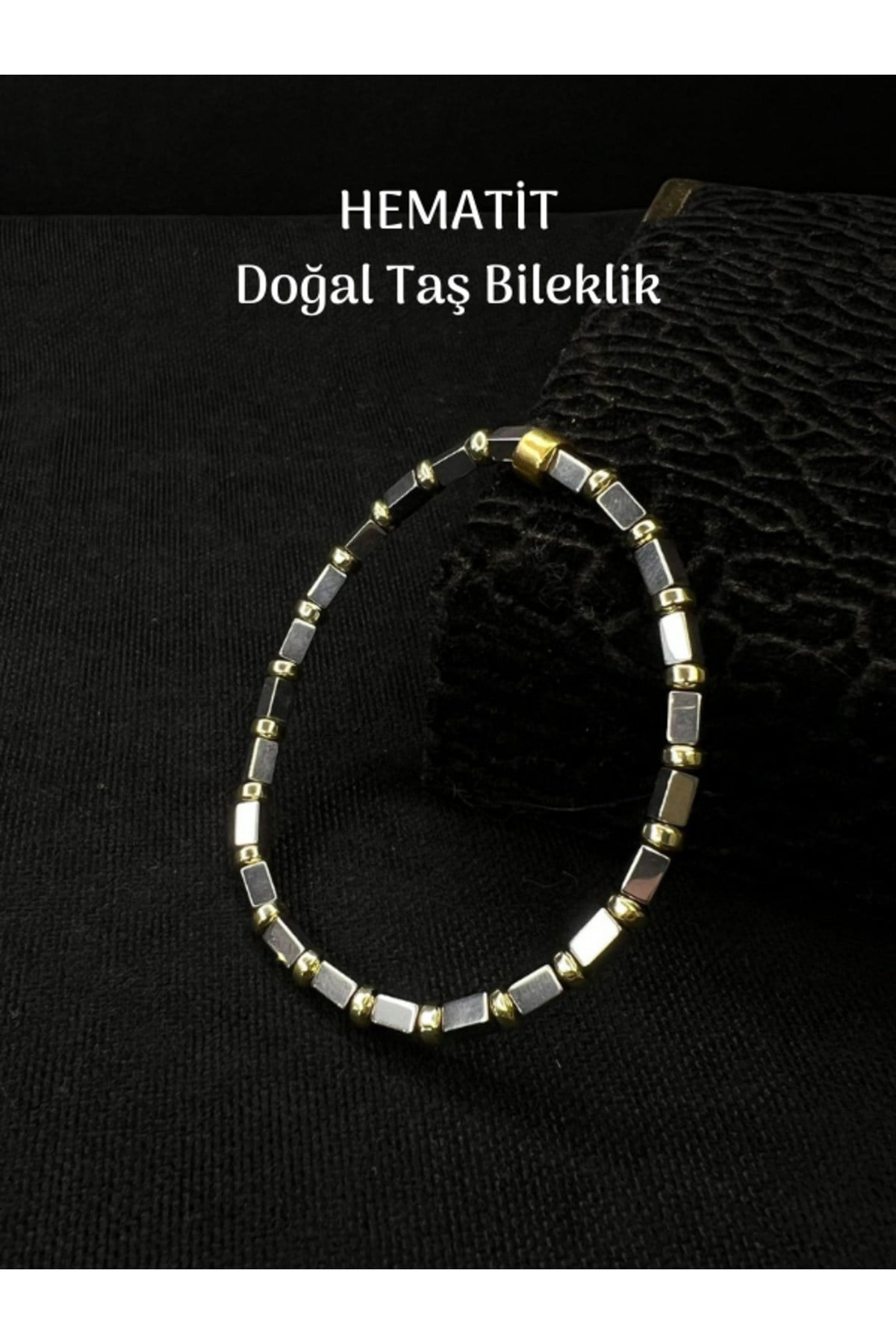Yüksek Kalite Hematit Doğal Taş Bileklik Zenginlik, Canlılık, Güç ve Cesaret Sembolü Şifa Taşı
