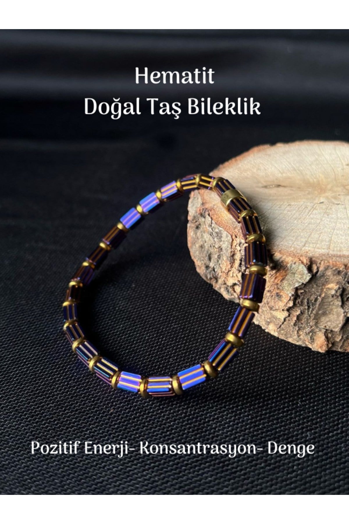 Yüksek Kalite Hematit Doğal Taş Bileklik Zenginlik, Canlılık, Güç ve Cesaret Sembolü Şifa Taşı