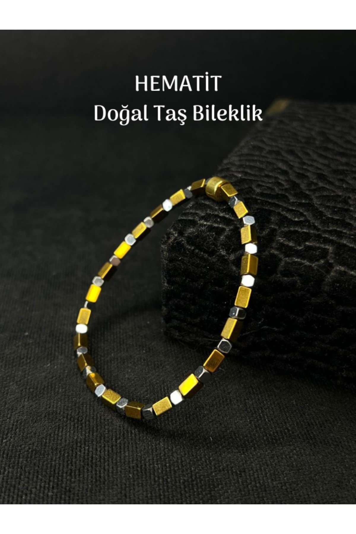 Yüksek Kalite Hematit Doğal Taş Bileklik Zenginlik, Canlılık, Güç ve Cesaret Sembolü Şifa Taşı