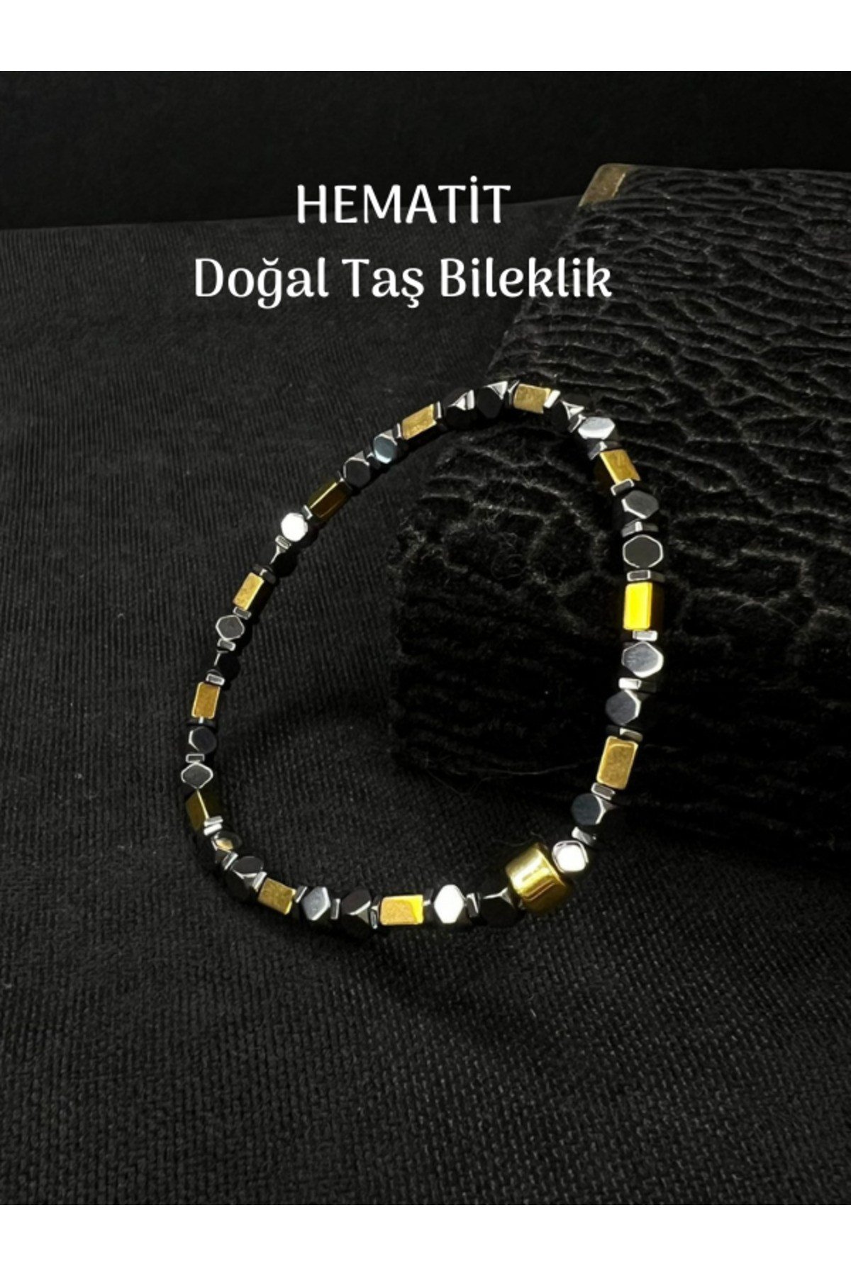 Yüksek Kalite Hematit Doğal Taş Bileklik Zenginlik, Canlılık, Güç ve Cesaret Sembolü Şifa Taşı