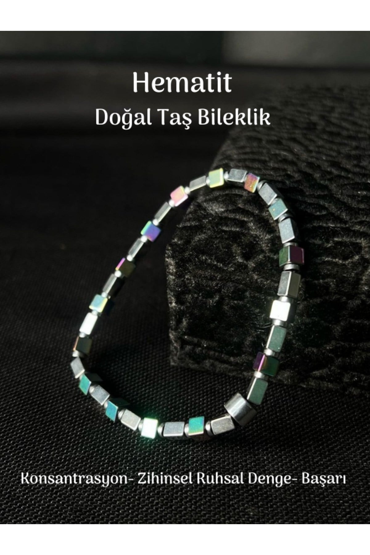 Yüksek Kalite Hematit Doğal Taş Bileklik Zenginlik, Canlılık, Güç ve Cesaret Sembolü Şifa Taşı