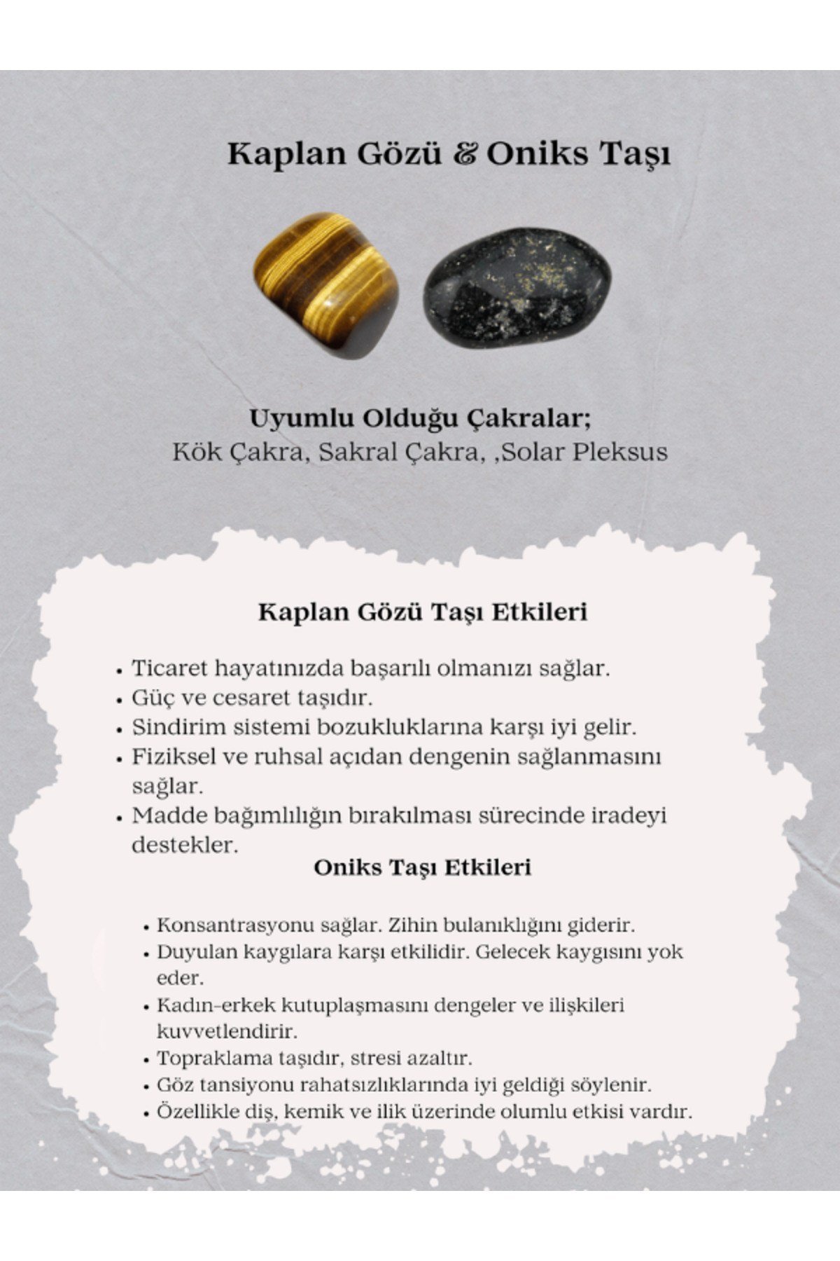 Yüksek Kalite Kaplan Gözü & Oniks Kombin Doğal Taş Bileklik Özel Tasarım