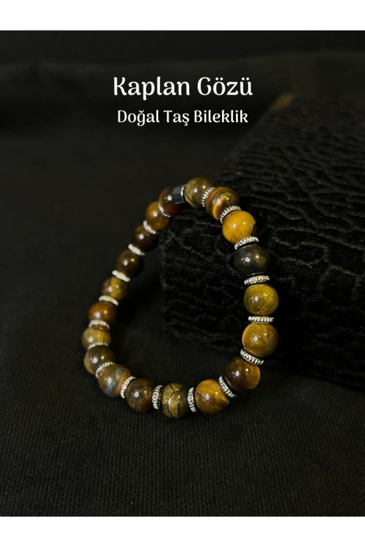 Yüksek Kalite Kaplangözü Doğal Taş Bileklik Enerji Güç Denge Özgüven
