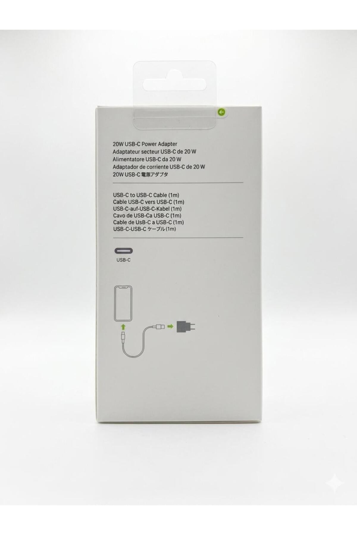 20W USB-C Power Adapter iPhone Hızlı Şarj Aleti + USB-C Kablo Beyaz