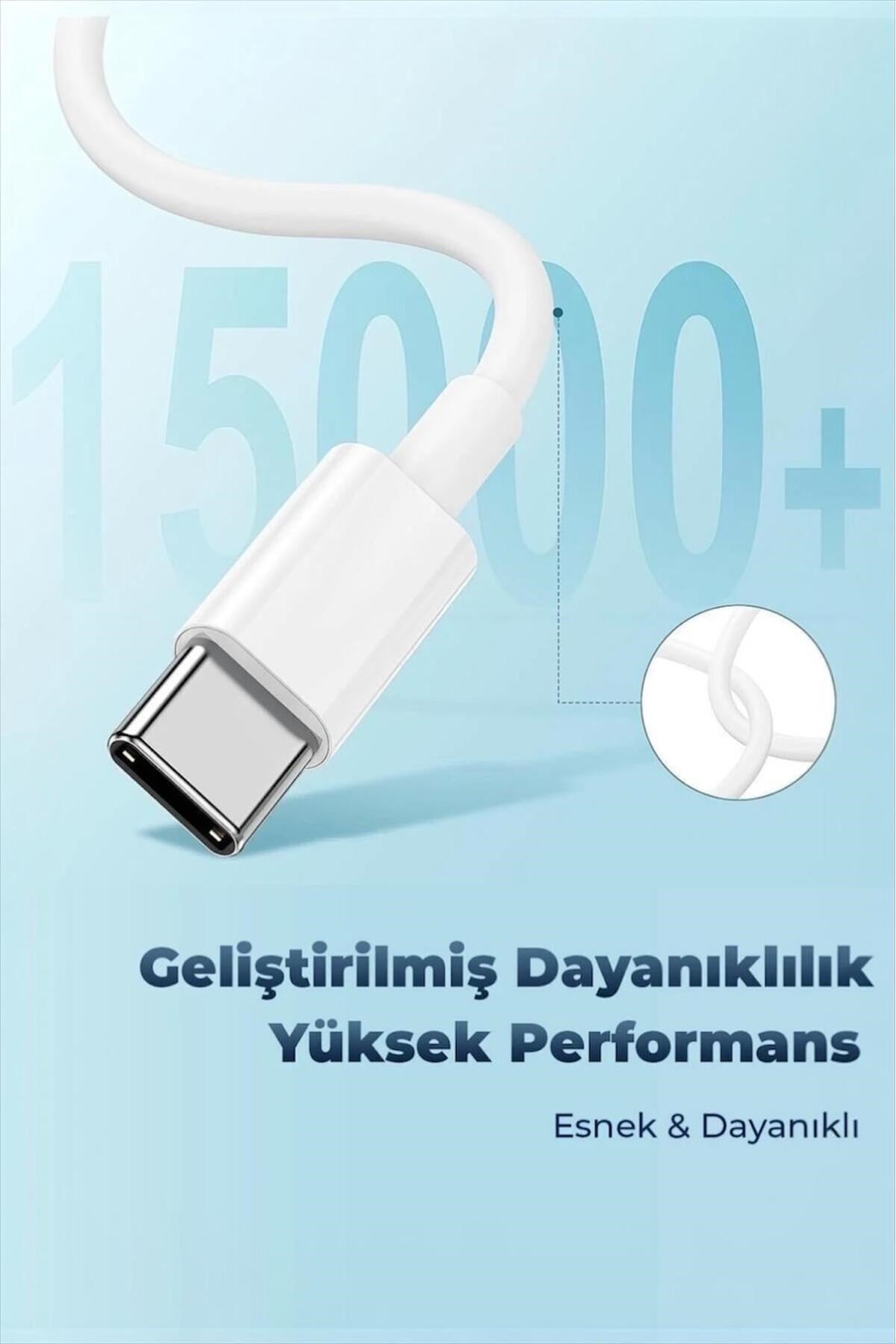 20W USB-C Power Adapter iPhone Hızlı Şarj Aleti + USB-C Kablo Beyaz