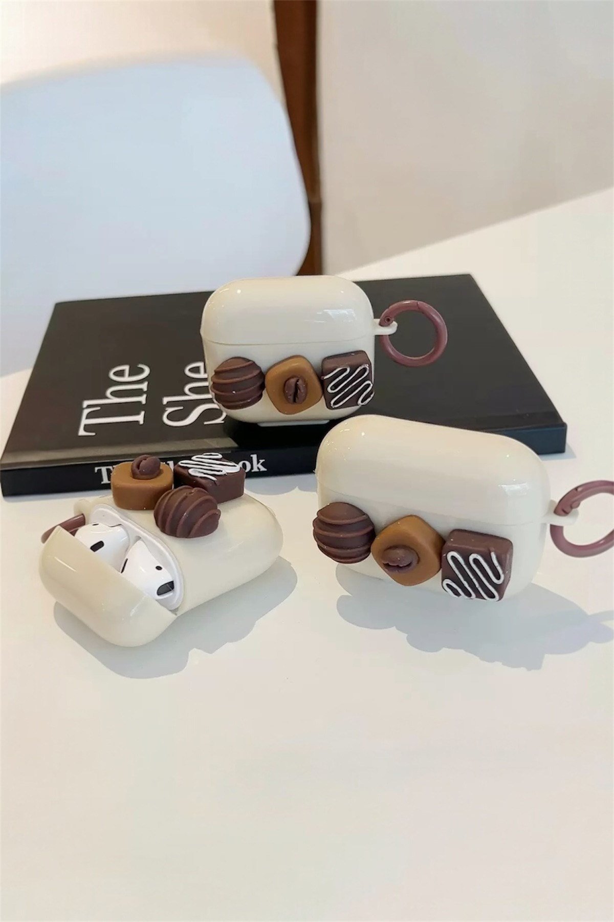 Airpods Pro 1 Pro 2 Uyumlu Çikolata Aksesuarlı Pinterest Estetiği Kore Stil Şık Koruyucu Kılıf