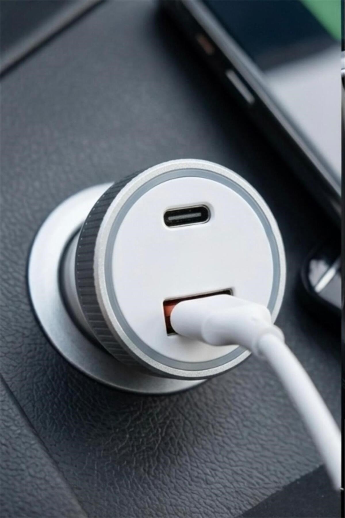 CC53 53W Hızlı Araç Şarj Cihazı Çift USB-C Çıkışlı Android ve ios tam uyumlu