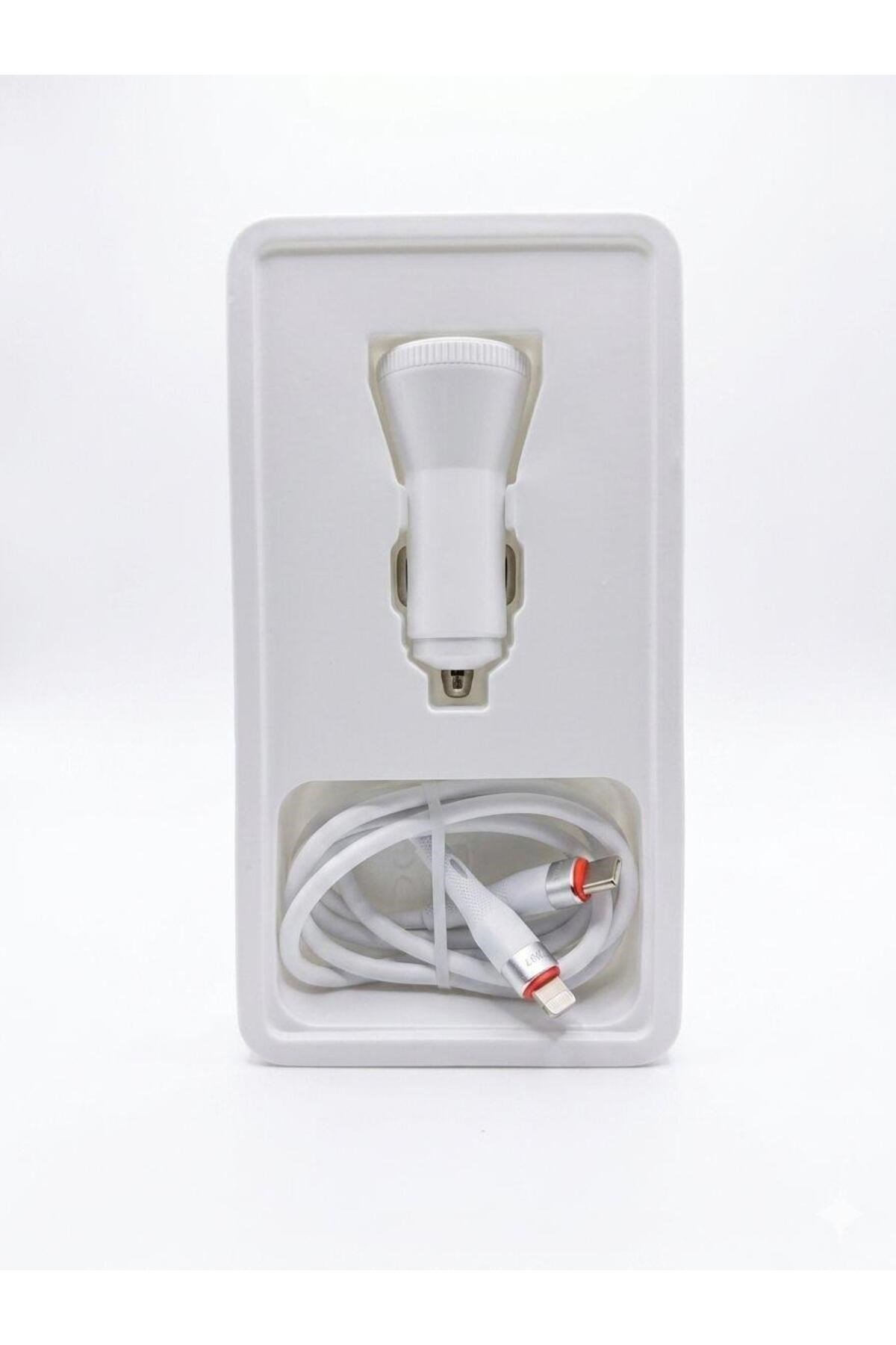 CC53L 53W Hızlı Araç Şarj Cihazı USB-C PD Lightning Kablo iPhone Uyumlu