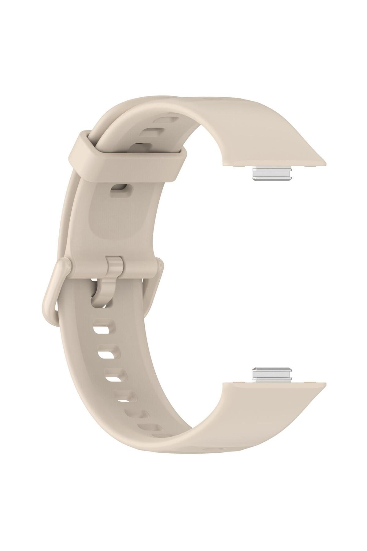 Huawei Watch Fit 3, Fit 4, Fit 4 Pro ile Uyumlu Silikon Tokalı Kordon Kayış