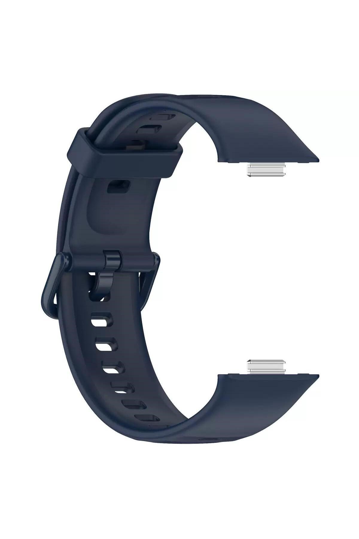 Huawei Watch Fit 3, Fit 4, Fit 4 Pro ile Uyumlu Silikon Tokalı Kordon Kayış