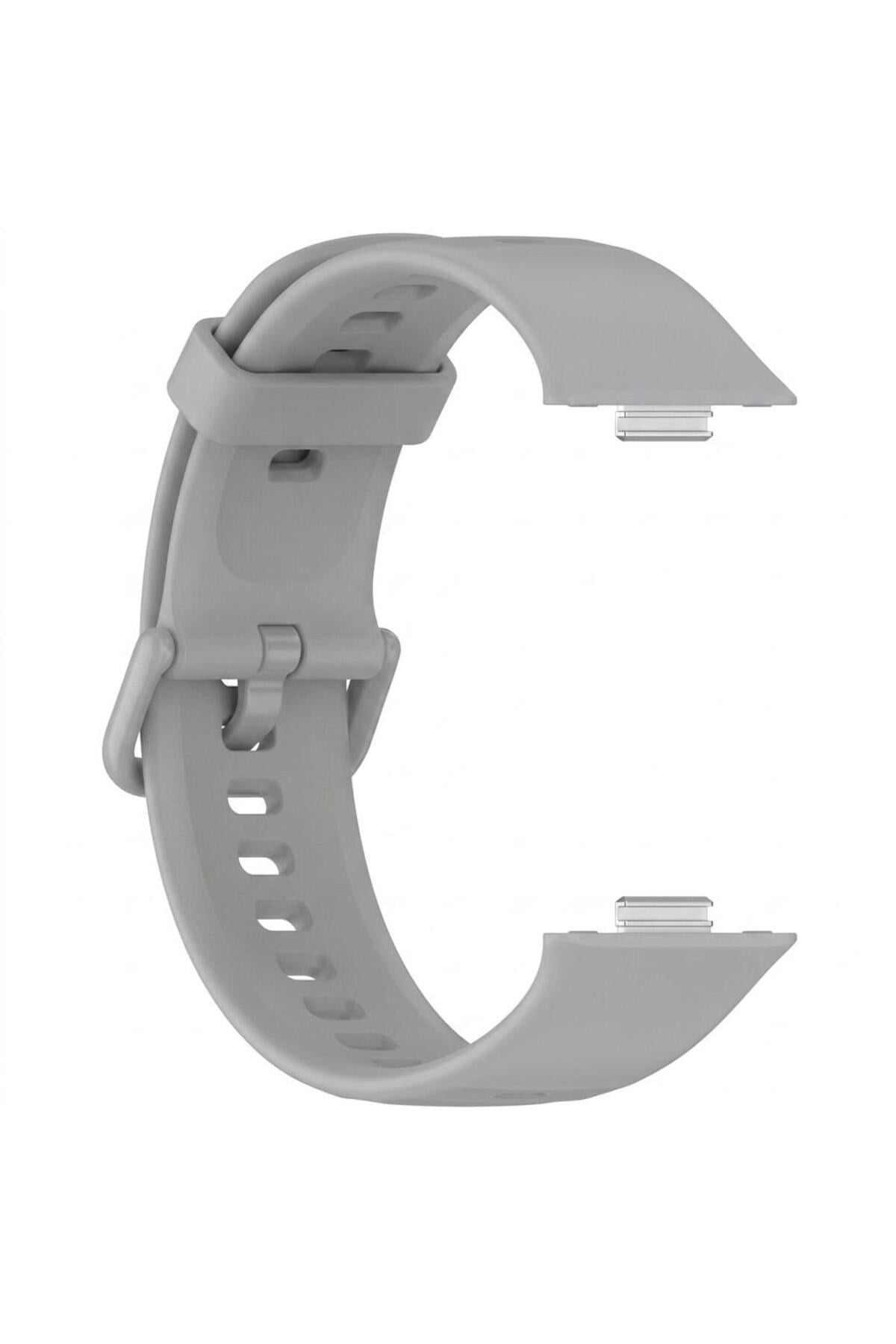 Huawei Watch Fit 3, Fit 4, Fit 4 Pro ile Uyumlu Silikon Tokalı Kordon Kayış