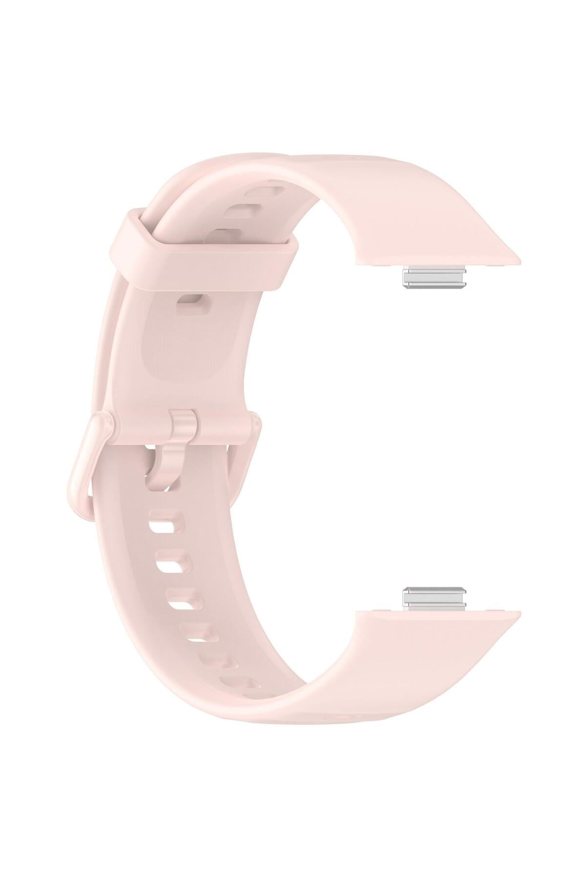 Huawei Watch Fit 3, Fit 4, Fit 4 Pro ile Uyumlu Silikon Tokalı Kordon Kayış