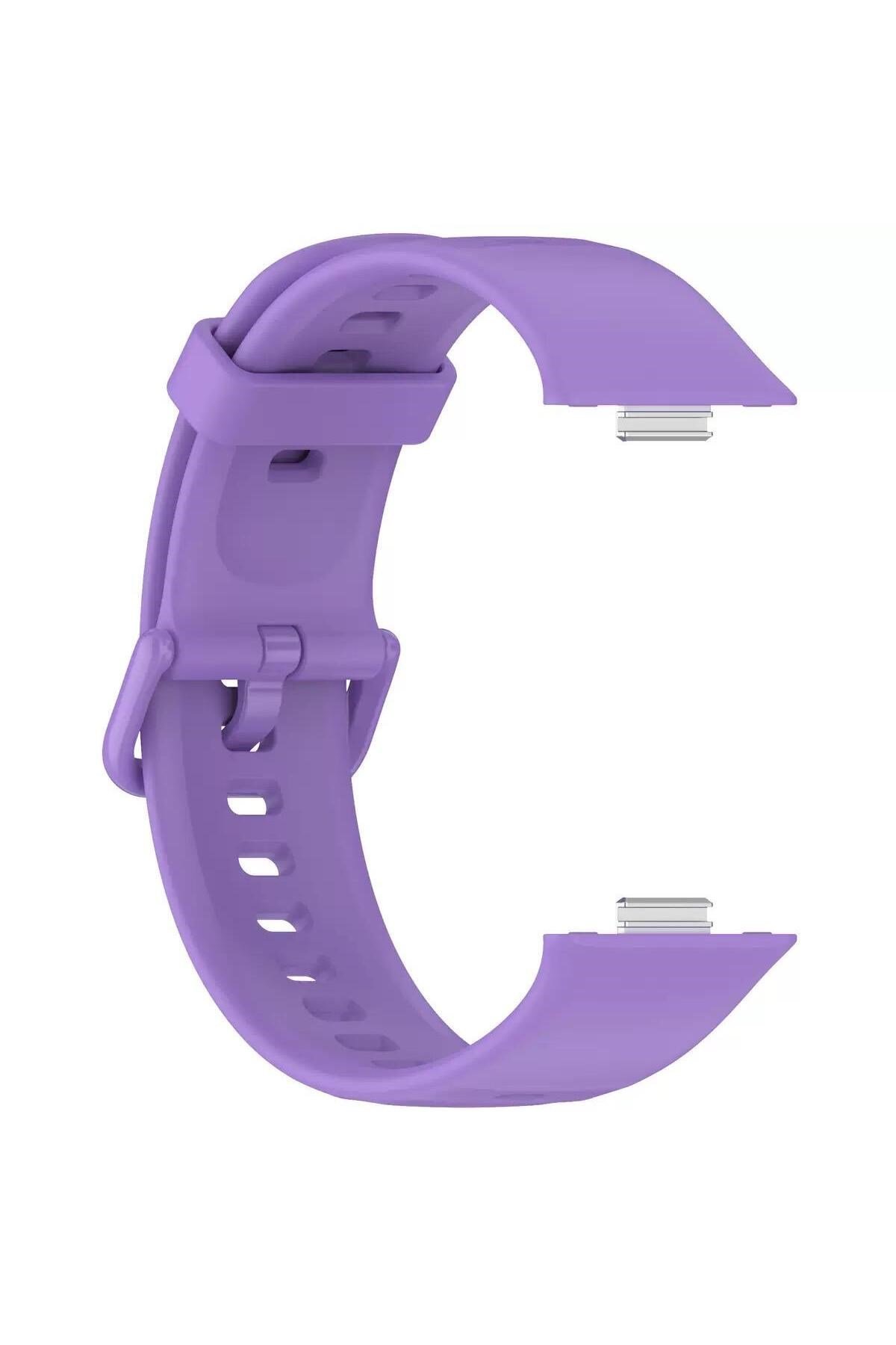 Huawei Watch Fit 3, Fit 4, Fit 4 Pro ile Uyumlu Silikon Tokalı Kordon Kayış
