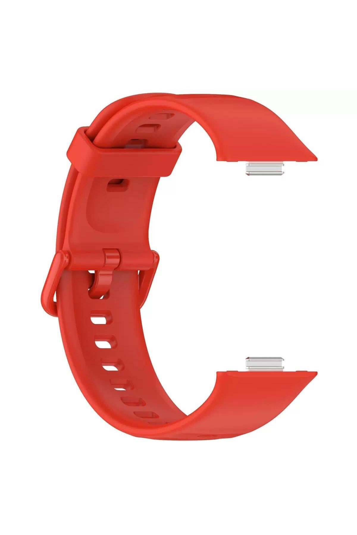 Huawei Watch Fit 3, Fit 4, Fit 4 Pro ile Uyumlu Silikon Tokalı Kordon Kayış