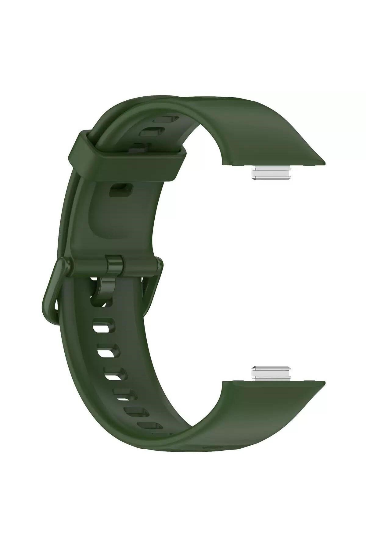 Huawei Watch Fit 3, Fit 4, Fit 4 Pro ile Uyumlu Silikon Tokalı Kordon Kayış