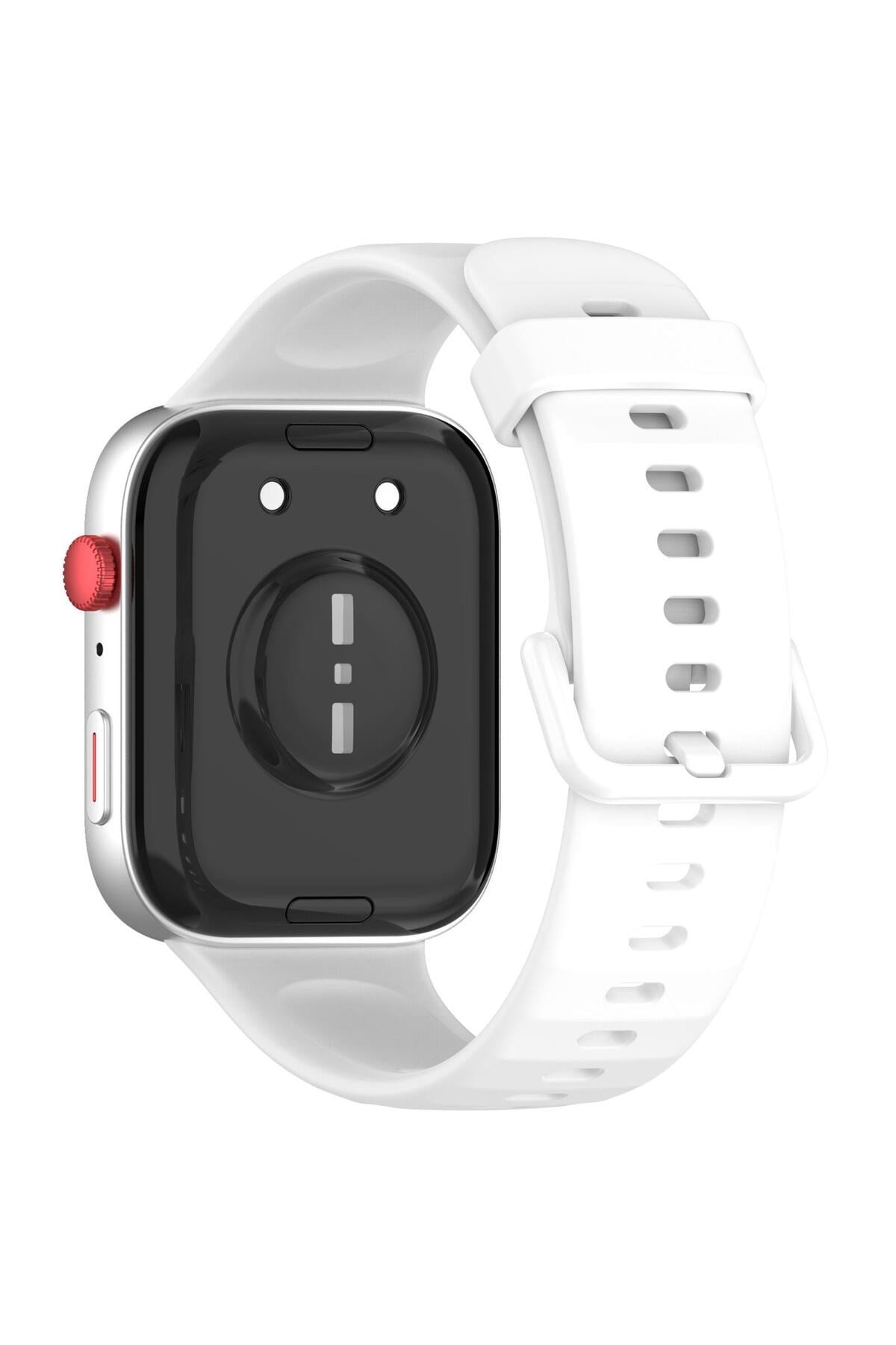 Huawei Watch Fit 3, Fit 4, Fit 4 Pro ile Uyumlu Silikon Tokalı Kordon Kayış