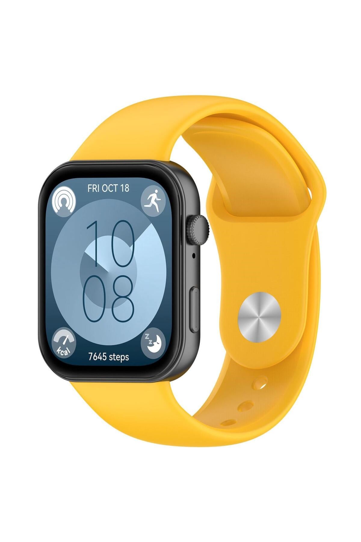 Huawei Watch Fit 3 / Fit 4 / Fit 4 Pro Uyumlu 22mm Silikon Kordon Esnek Yumuşak Ayarlanabilir