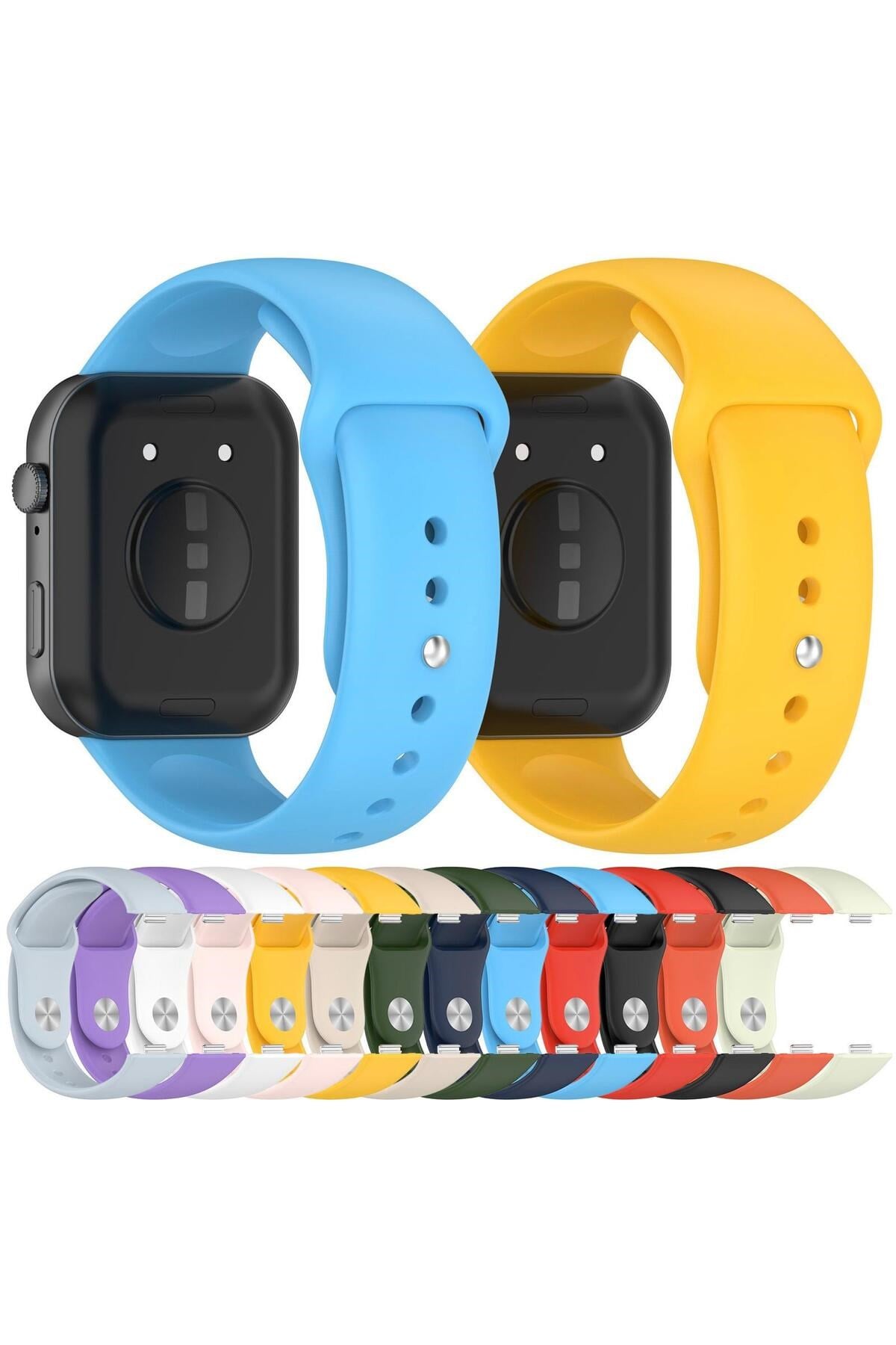 Huawei Watch Fit 3 / Fit 4 / Fit 4 Pro Uyumlu 22mm Silikon Kordon Esnek Yumuşak Ayarlanabilir