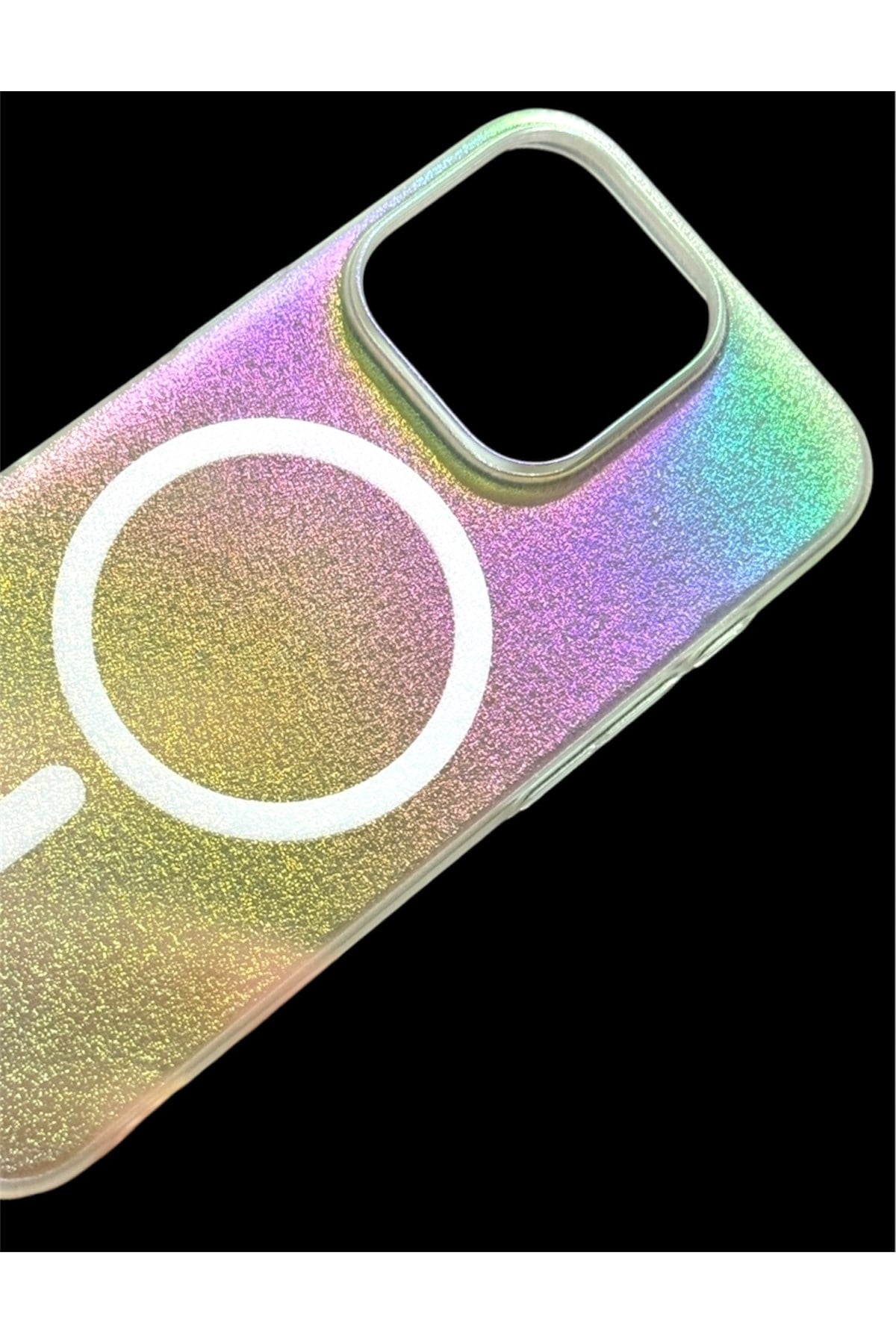 Iphone 11 Uyumlu Lazer Işıltılı MagSafeli, Simli, Holografik Renk Geçişli Kılıf