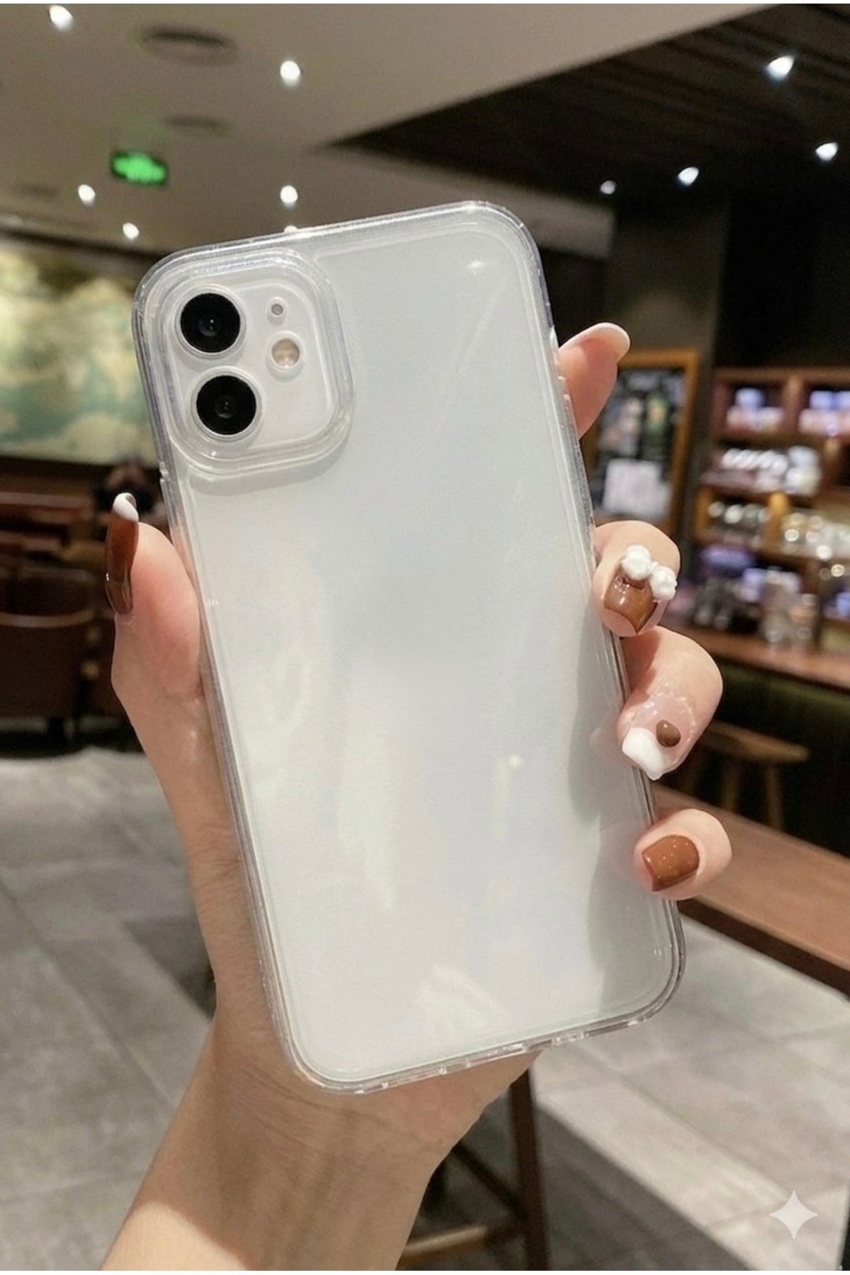 iphone 12 Uyumlu, Şeffaf Kamera Korumalı Darbe Emici Kılıf