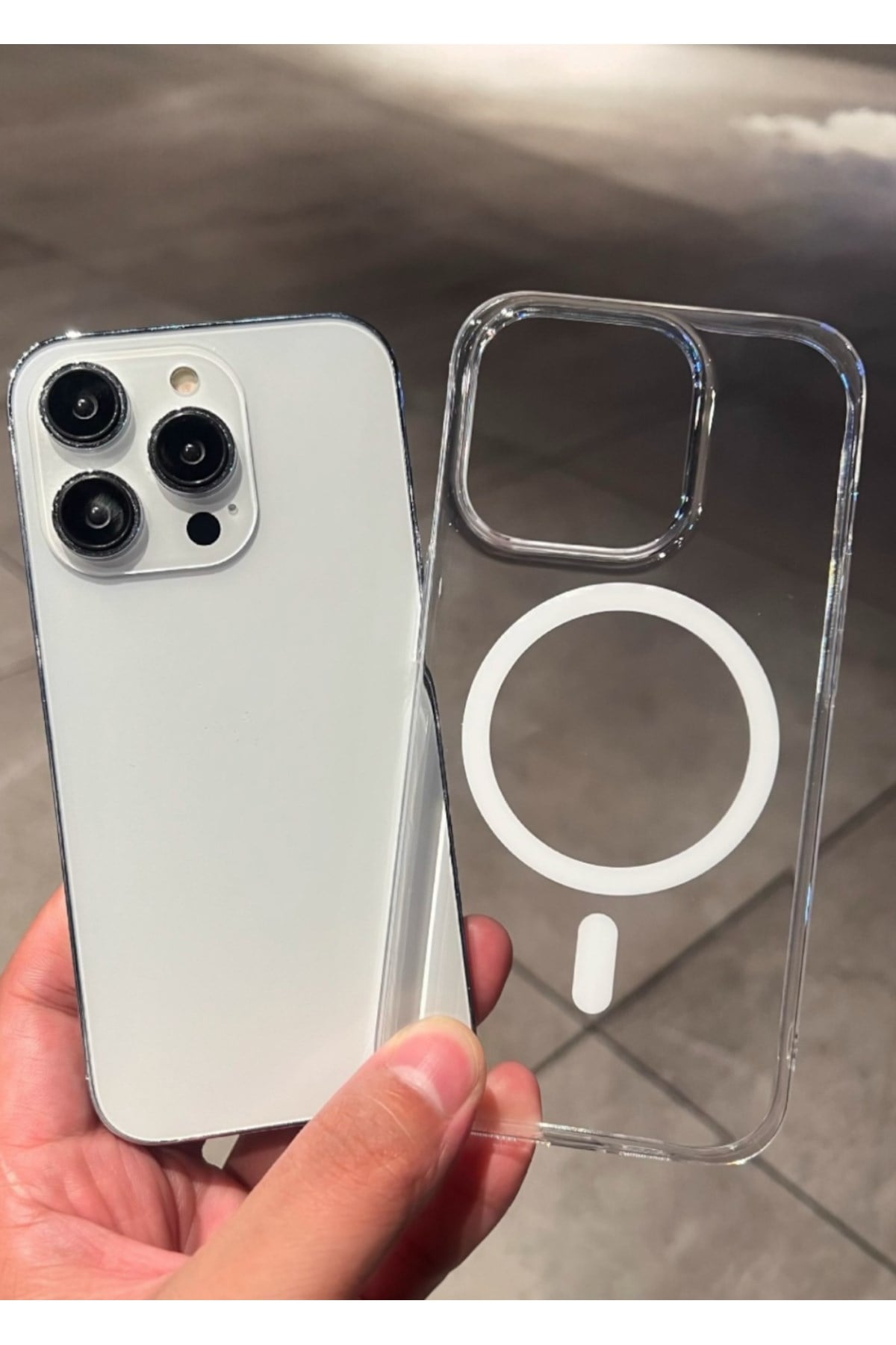 iPhone 12Pro Pc Slim Ultra İnce Sararmaz Magsafe Kapak