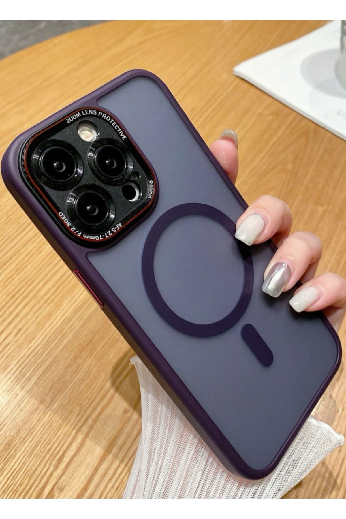 iPhone 14 Pro Max Mor Mat Magsafe Lens Korumalı Kılıf
