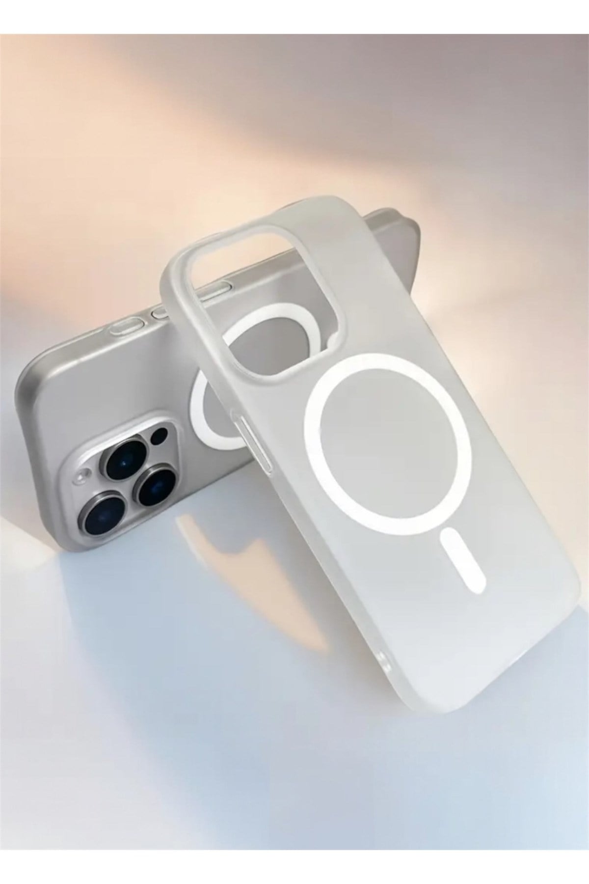 iPhone 14 Pro Max Uyumlu Buzlu Şeffaf Magsafe Kılıf