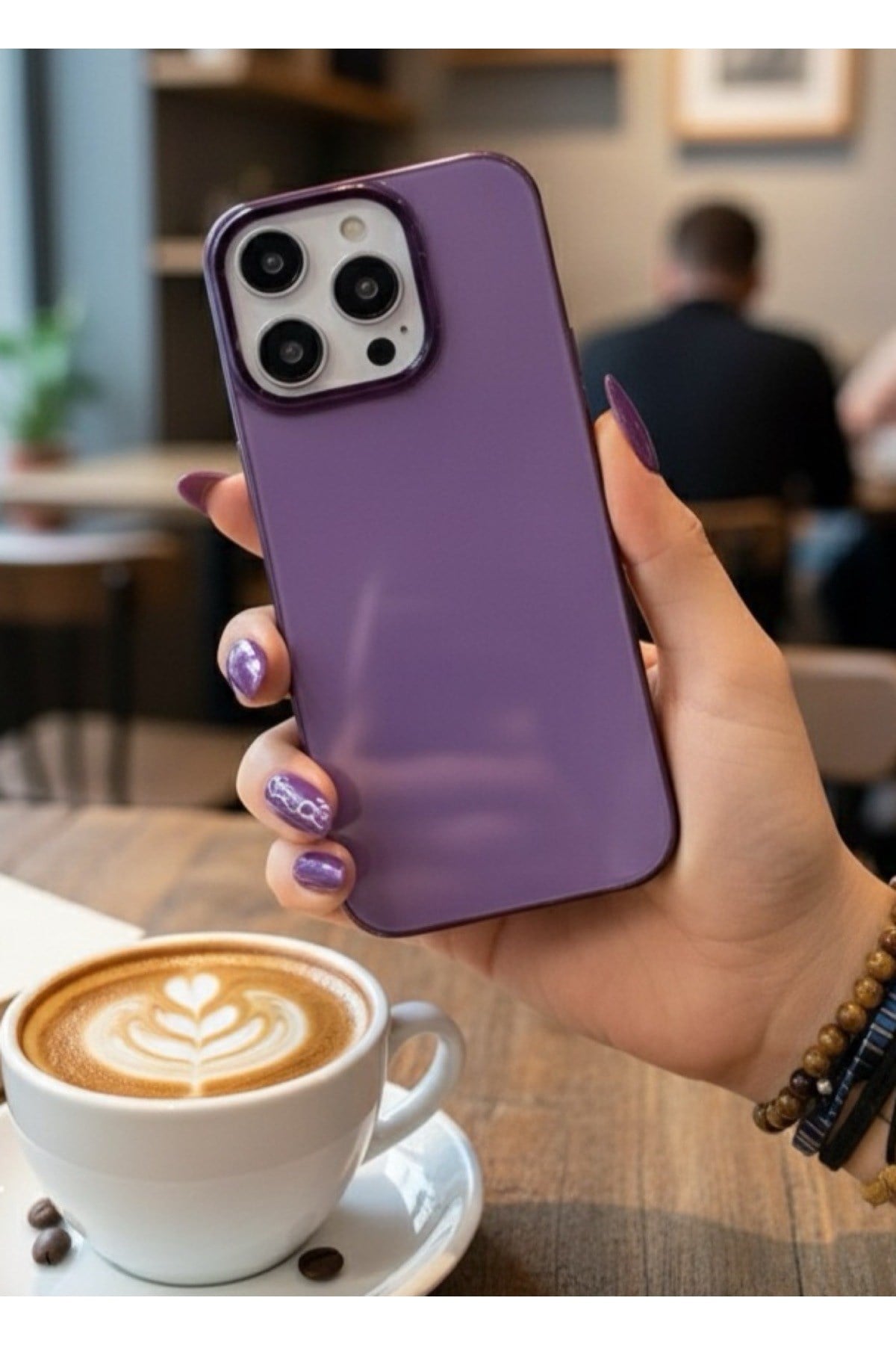 İPhone 14 Pro Max Uyumlu Mor Mika Kılıf