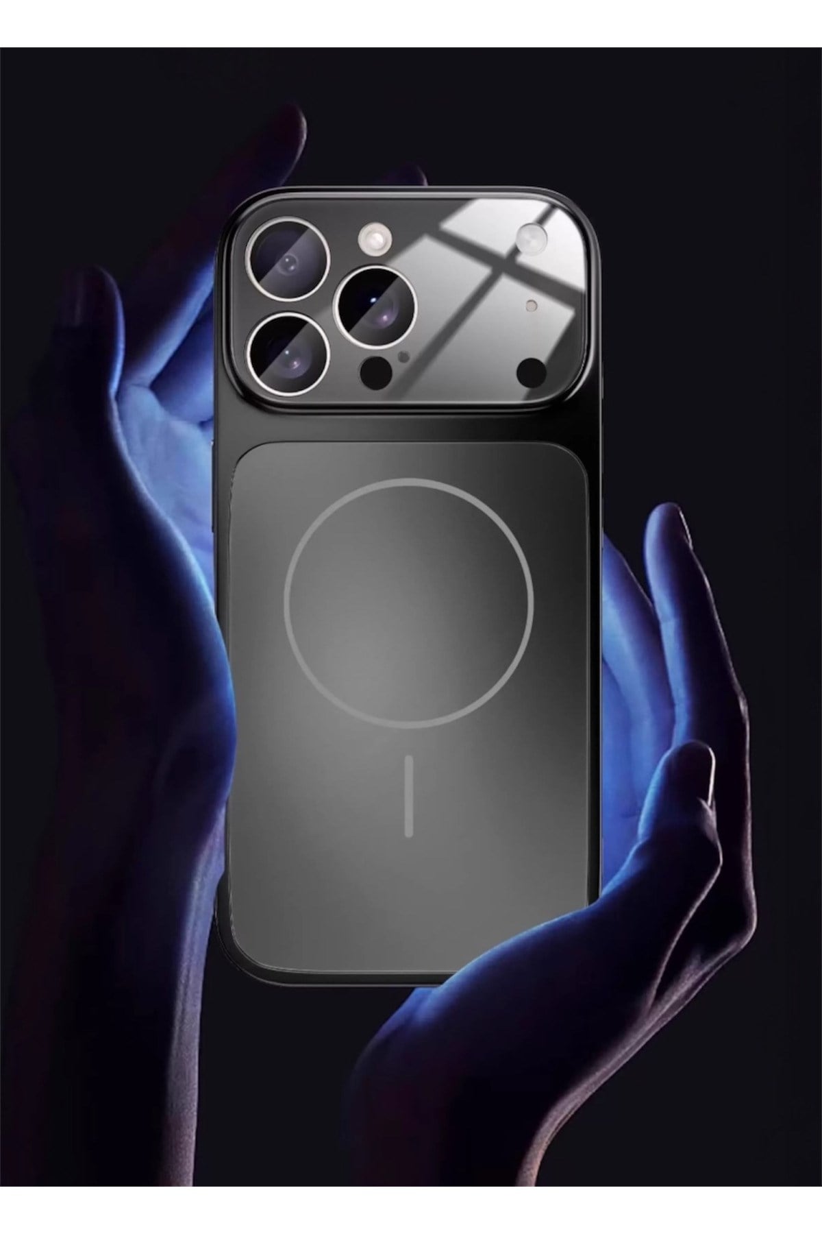 Iphone 14 ProMax Uyumlu 17 Promax Görünümlü Siyah Premium Dönüşüm Kılıf MagSafeli