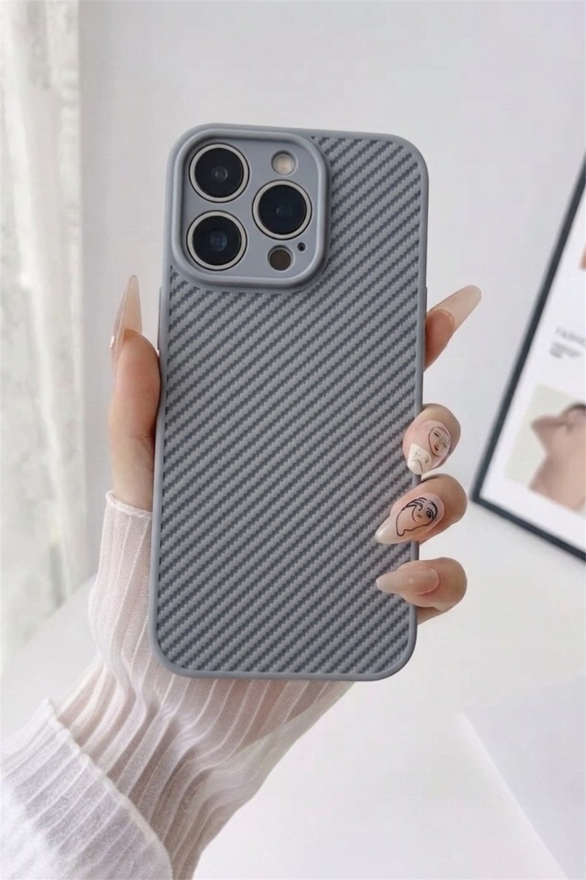 iPhone 14ProMax Dokulu Kamera Korumalı Trend Silikon Köşeli Darbe Koruma Kılıf
