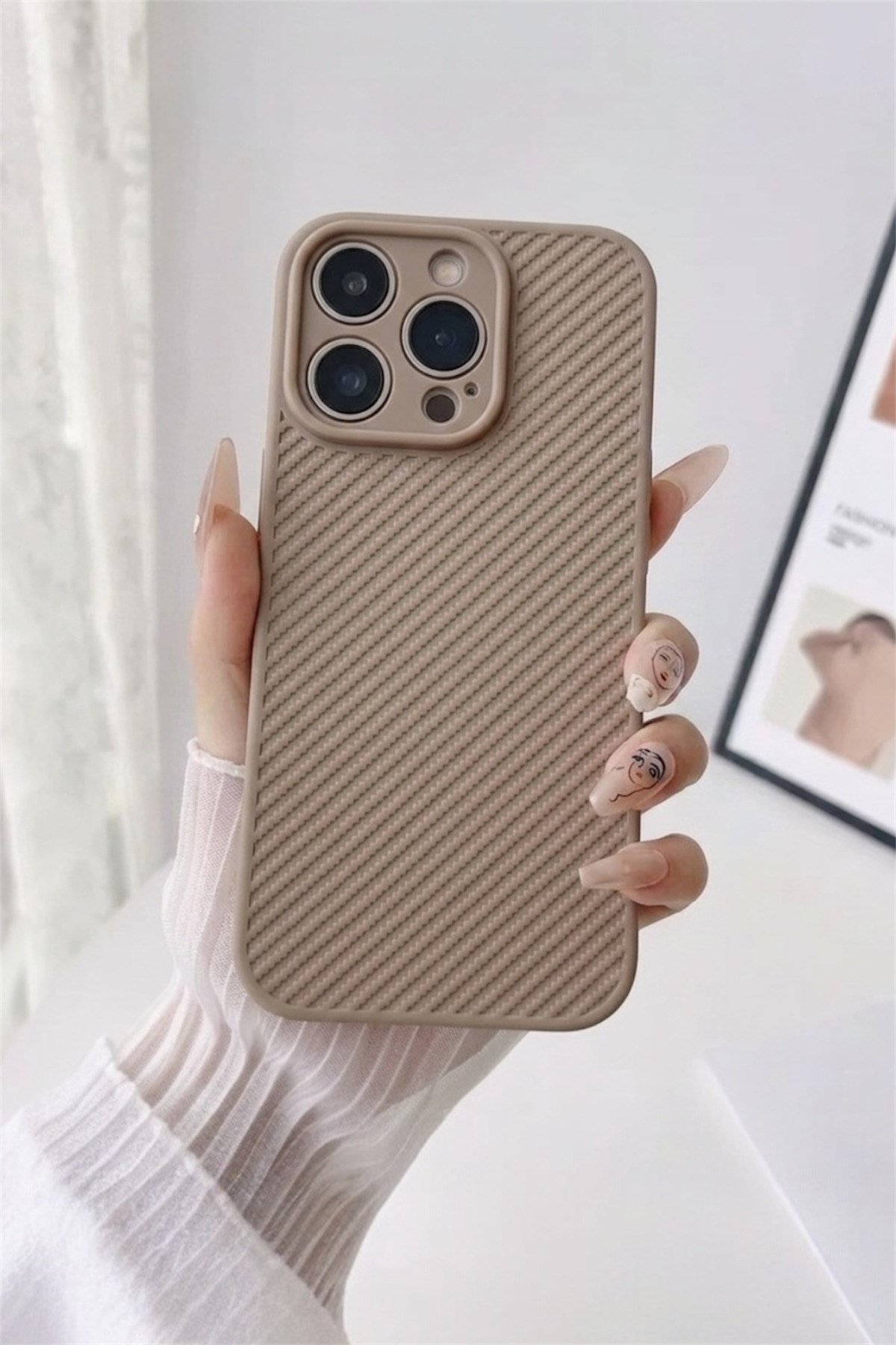iPhone 14ProMax Dokulu Kamera Korumalı Trend Silikon Köşeli Darbe Koruma Kılıf