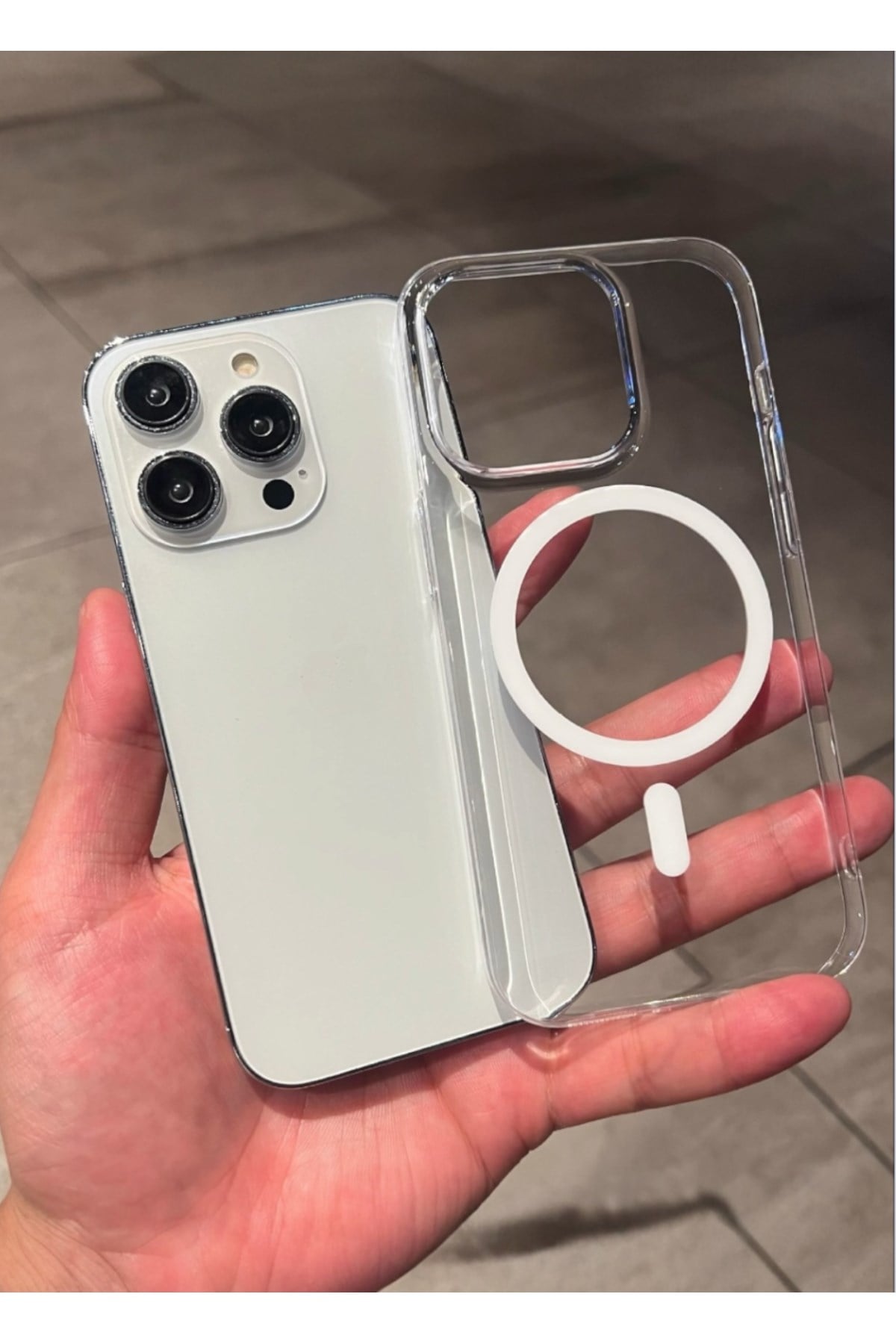 iPhone 15 Pc Slim Ultra İnce Sararmaz Magsafe Kapak