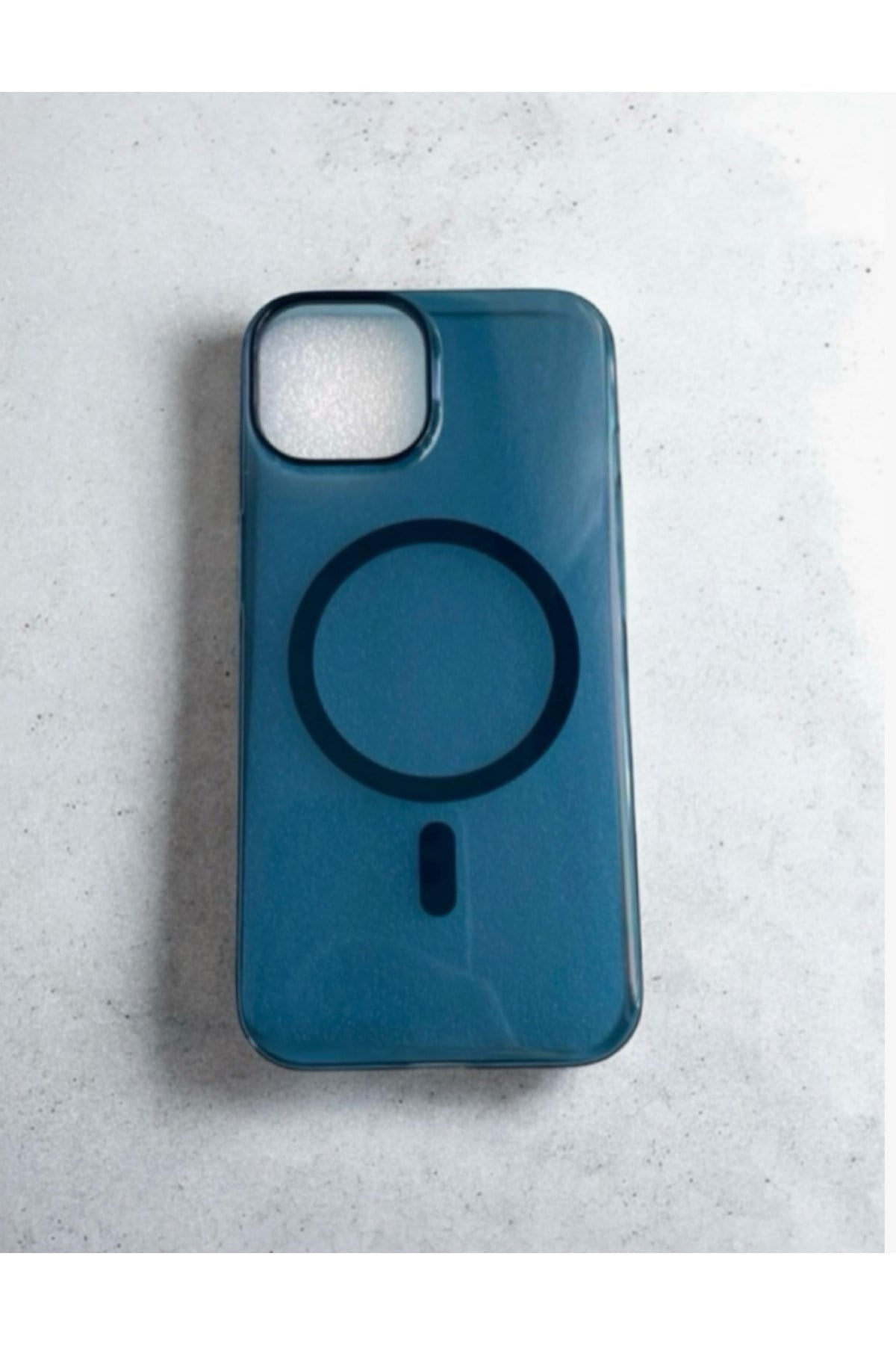 iPhone 15 Pro Mavi Magsafe Sararmaz Mika Kılıf