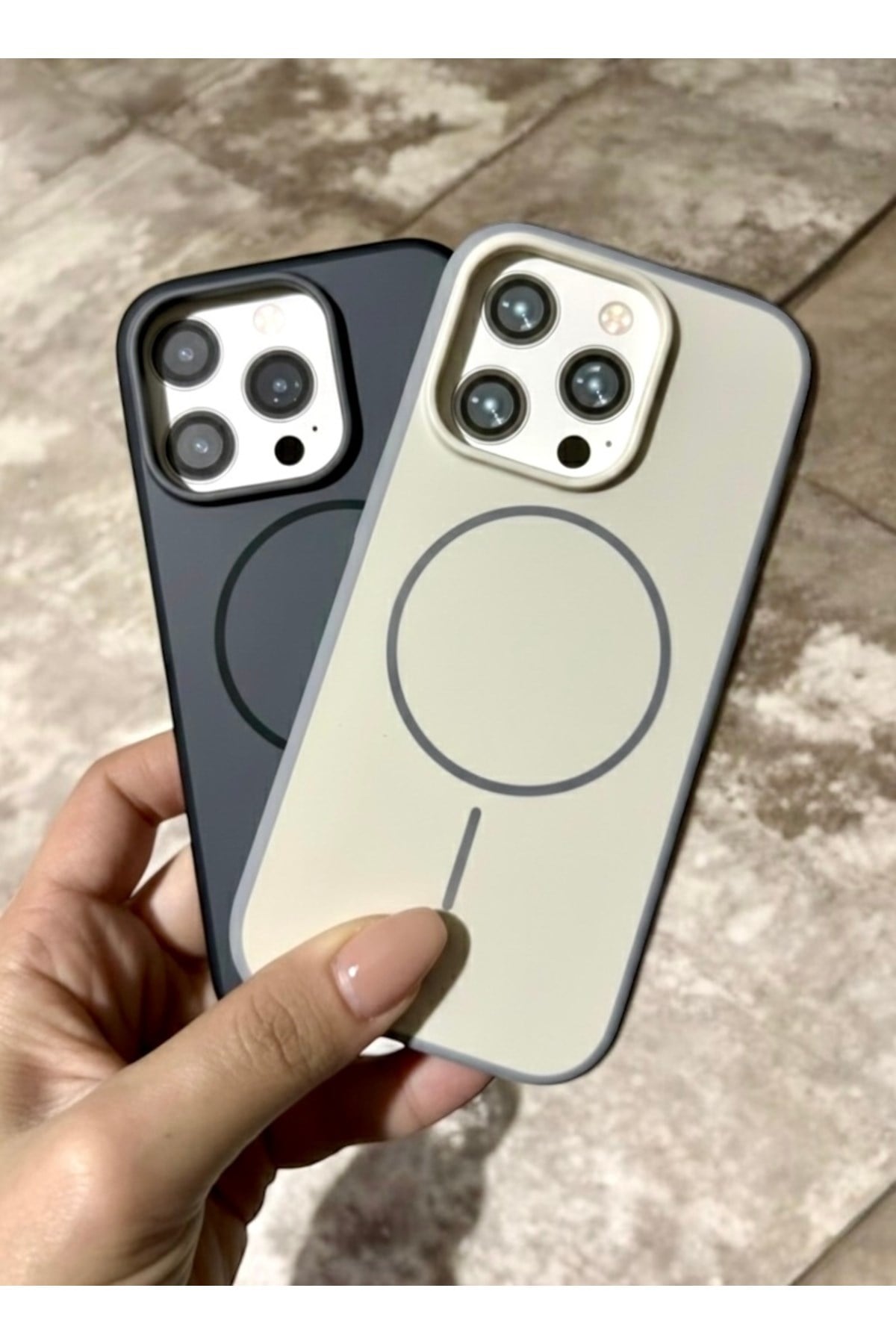 Iphone 15 Pro Max Uyumlu MagSafeli Siyah Kılıf, Darbe Korumalı, Metal Tuşlu