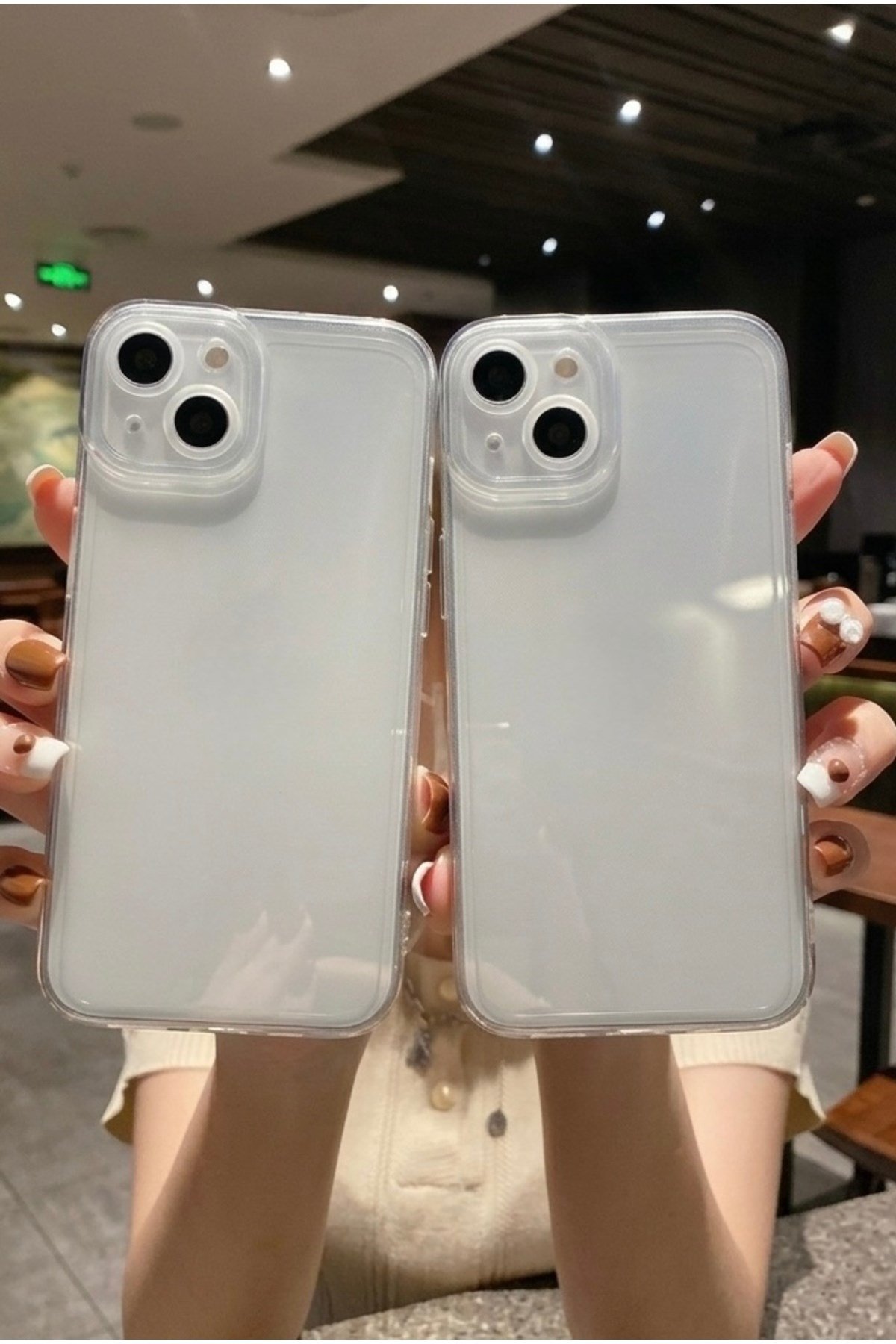 iPhone 15 Uyumlu Şeffaf Silikon Kamera Korumalı Darbeye Dayanıklı İnce ve Hafif Telefon Kılıfı