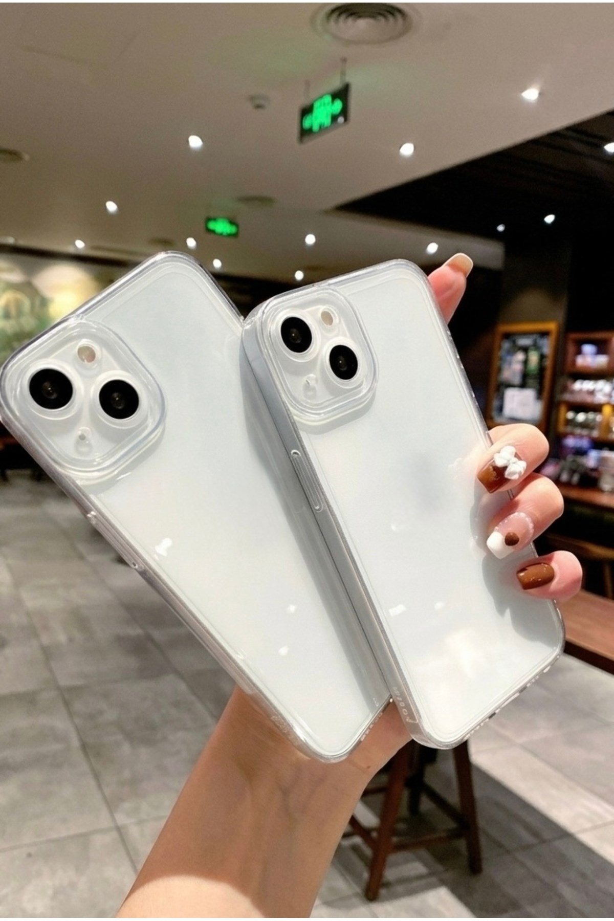 iPhone 15 Uyumlu Şeffaf Silikon Kamera Korumalı Darbeye Dayanıklı İnce ve Hafif Telefon Kılıfı