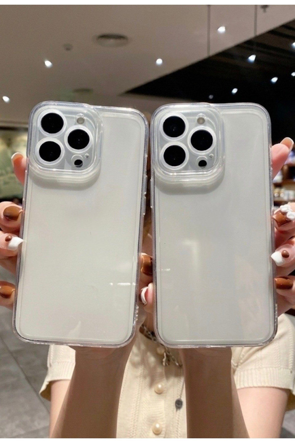 iphone 16 Pro ile Uyumlu Şeffaf Kamera Korumalı Darbe Emici Silikon Kılıf