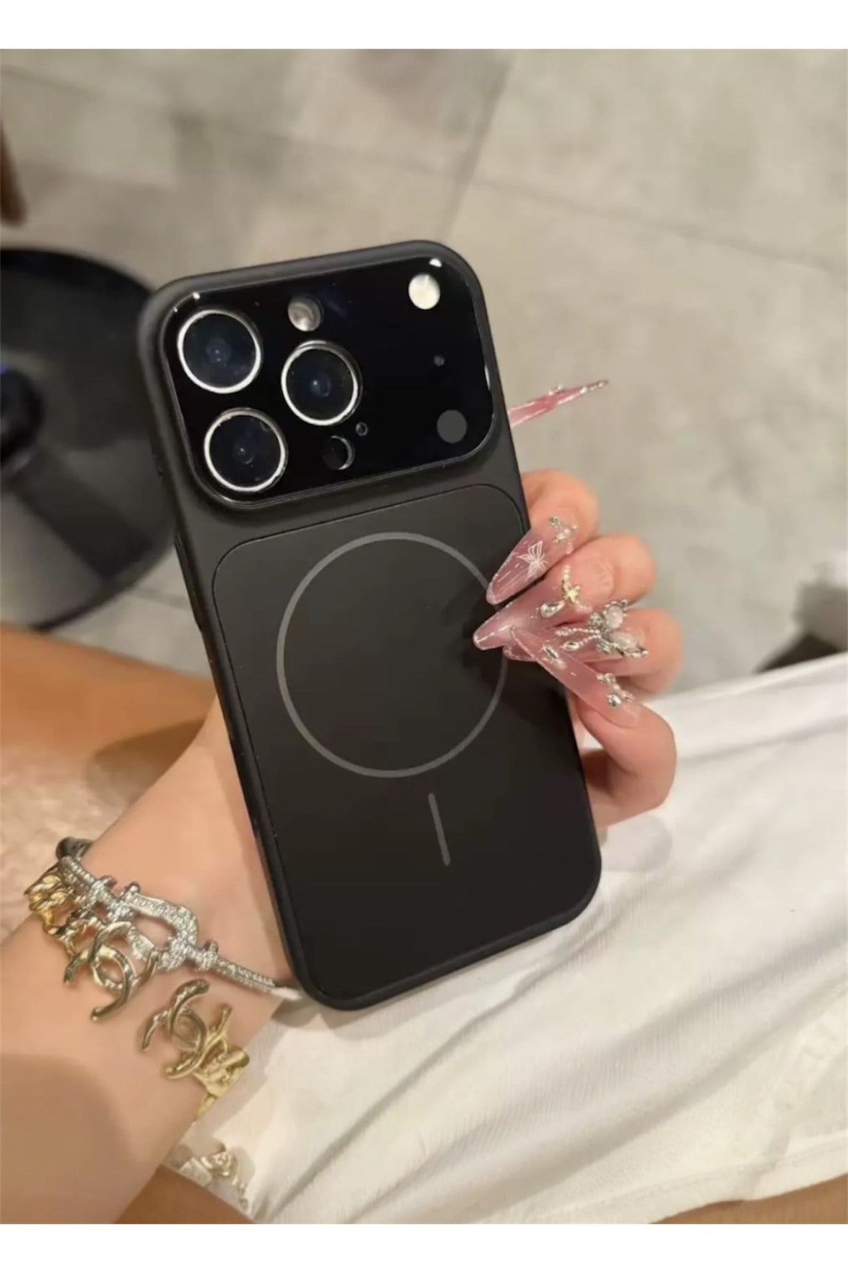Iphone 16 Pro Uyumlu 17 Promax Görünümlü Siyah Premium Dönüşüm Kılıf MagSafeli